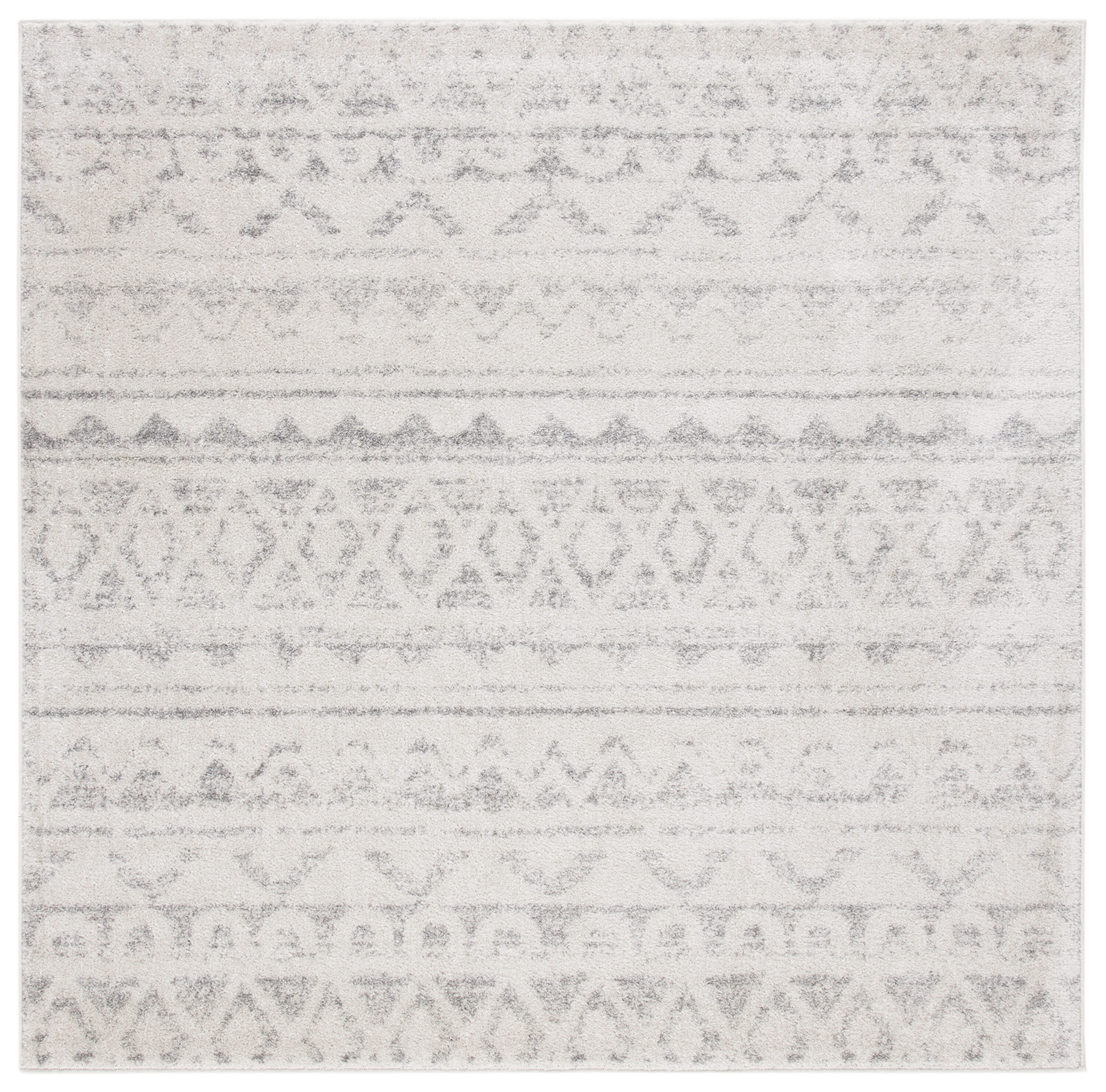 Adirondack 119A Ivory Silver 6 X 6 Area Rug