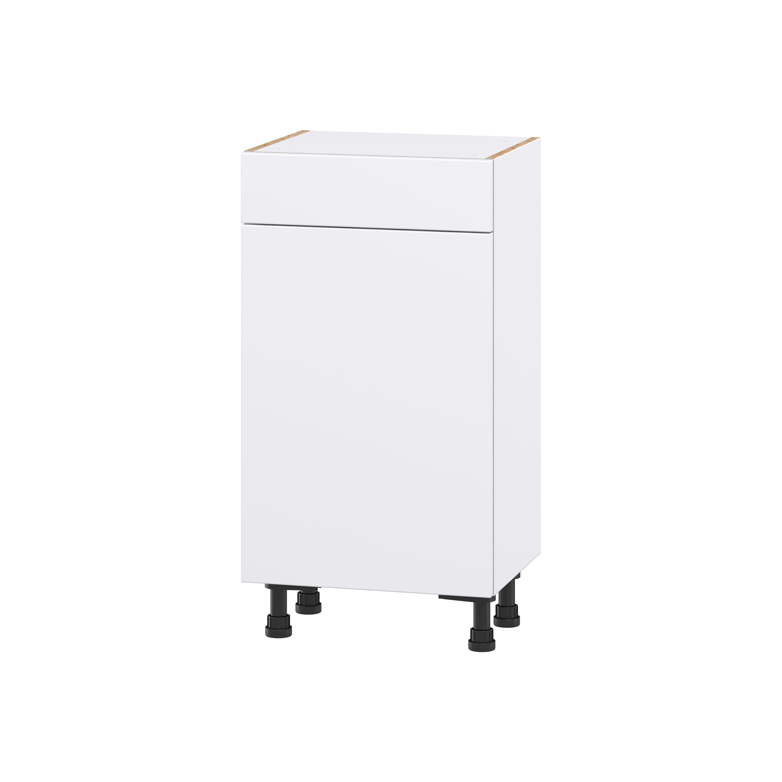 Hugo&Borg DSB1814(L/R)-LA Lasalle 18-in W x 34.5-in H x 14-in D Bright White Slab Base Fully assembled Cabinet (Flat Panel Slab)