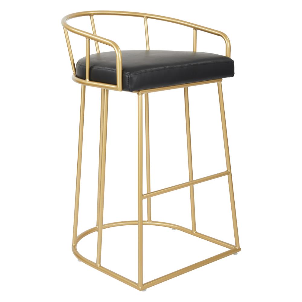 OSP Home Furnishings Black/Gold Bar Height Bar Stool at Lowes.com