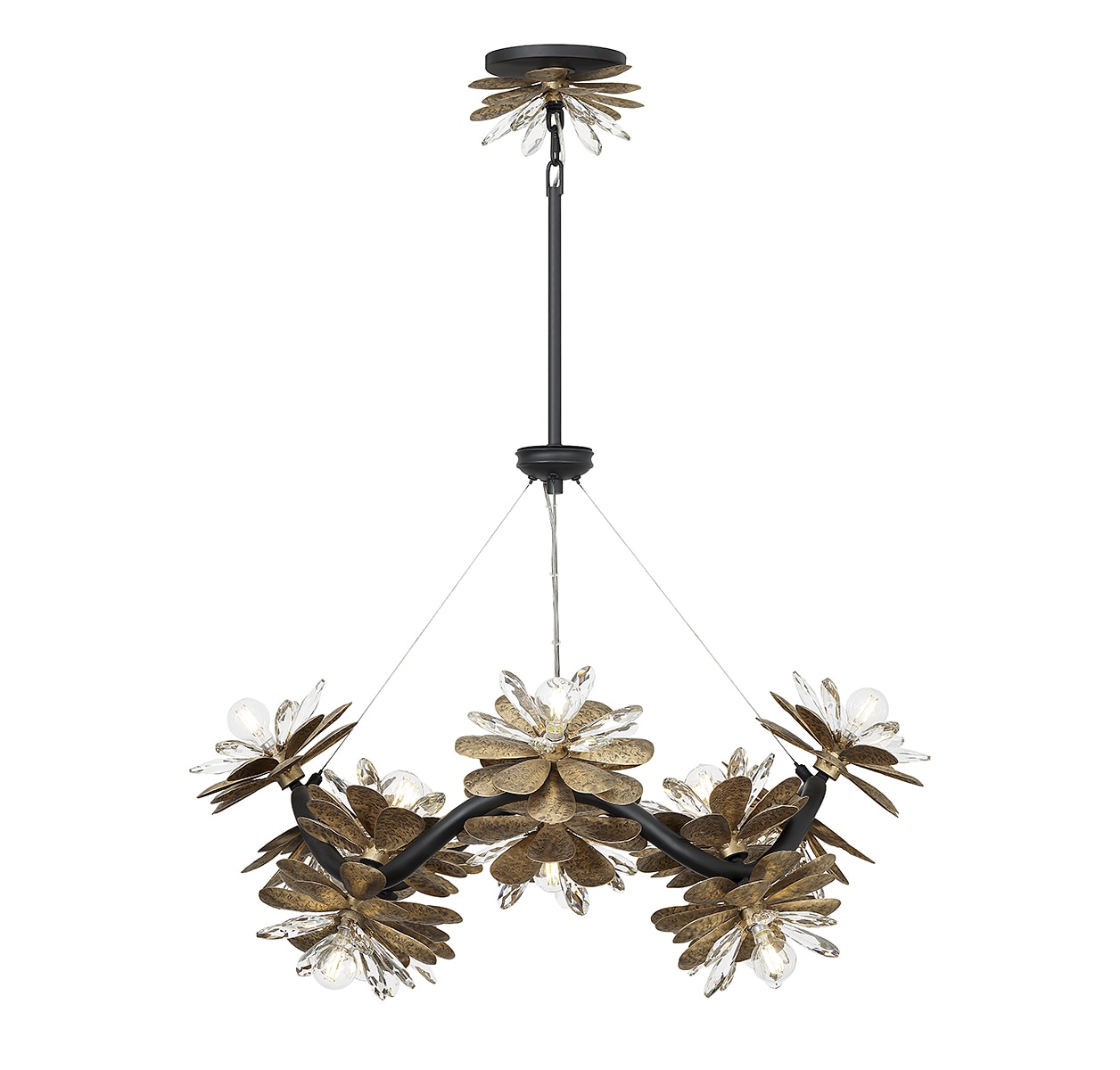 Giselle 16-Light Delphine Crystal and Metal Chandelier