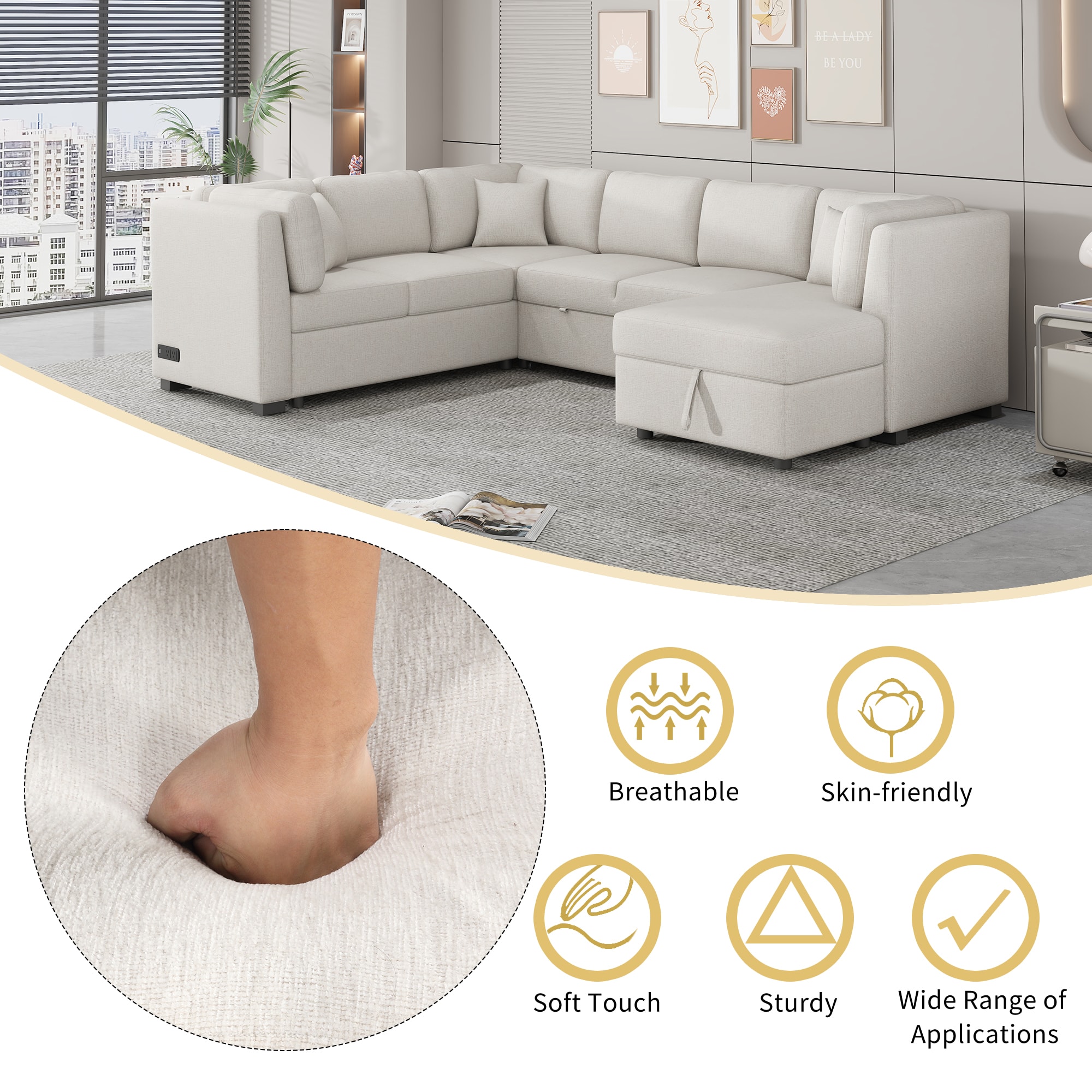 ModernLuxe N719S001410A Sofas-Loveseats - View #6