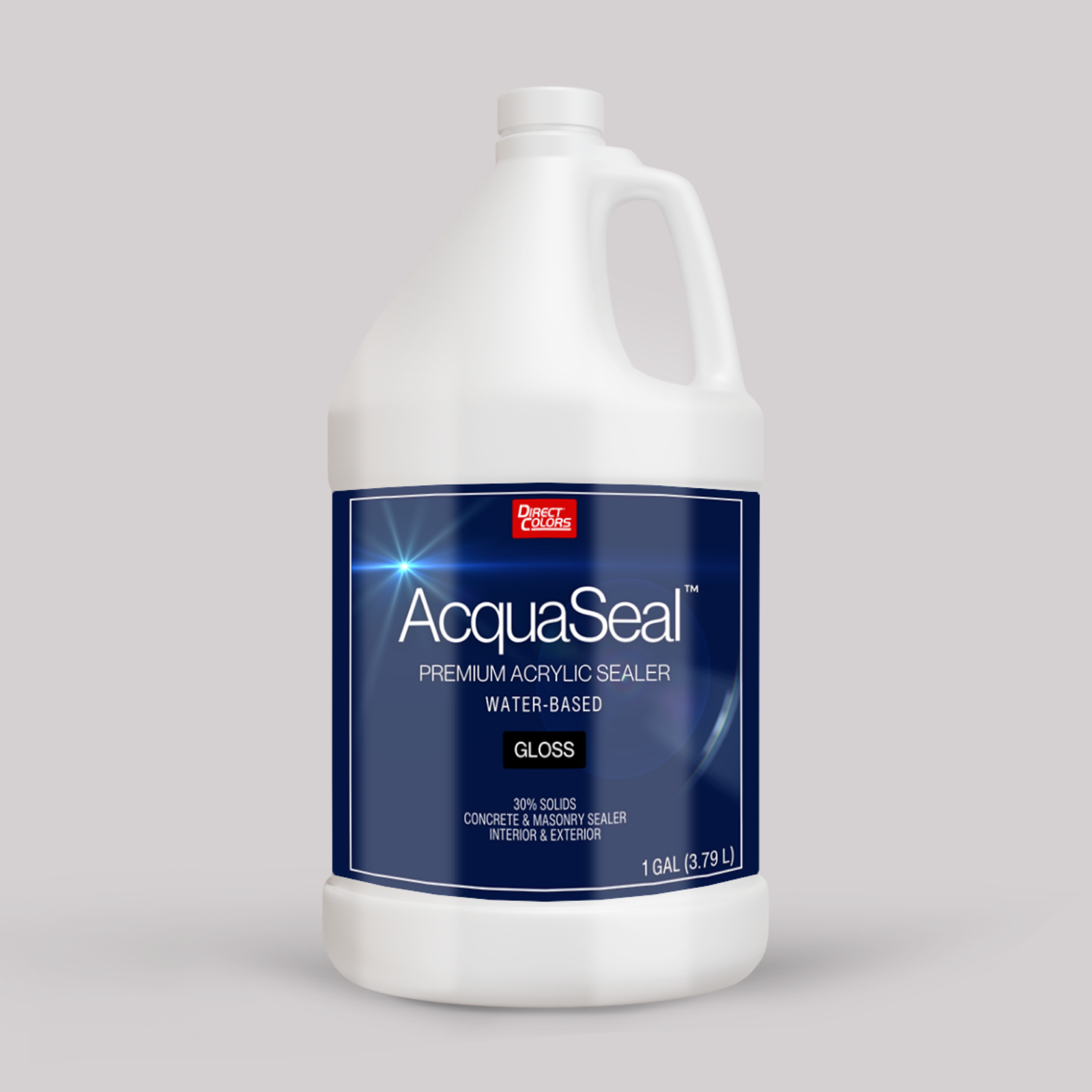 Direct Colors DC-ACS-WAT-HGL-1GAL AcquaSeal Water Based Clear Water-based Gloss Ready-to-use Concrete sealer ( 1-gallon )