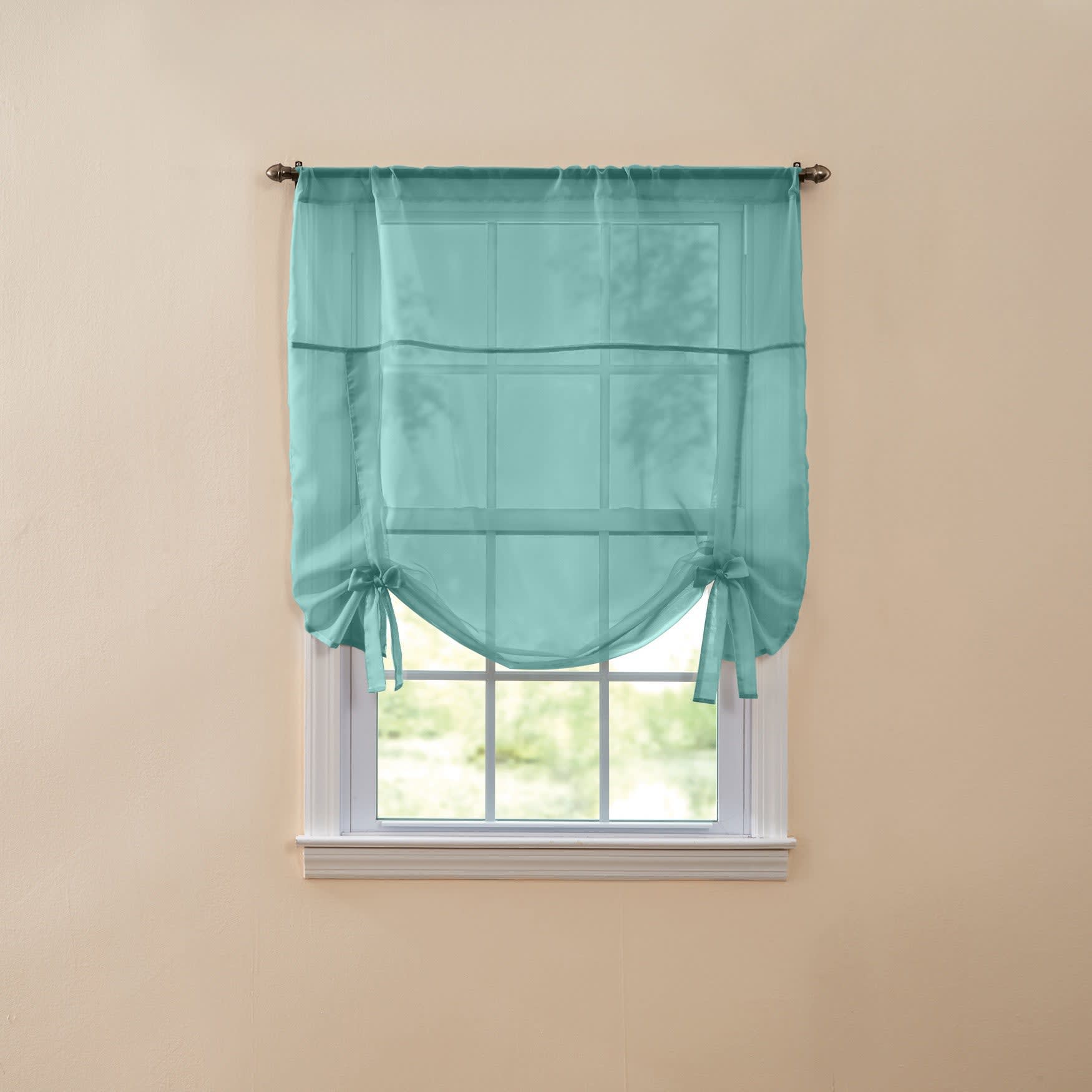 BrylaneHome 196696893054 BH Studio Sheer Voile Tie-Up Shade