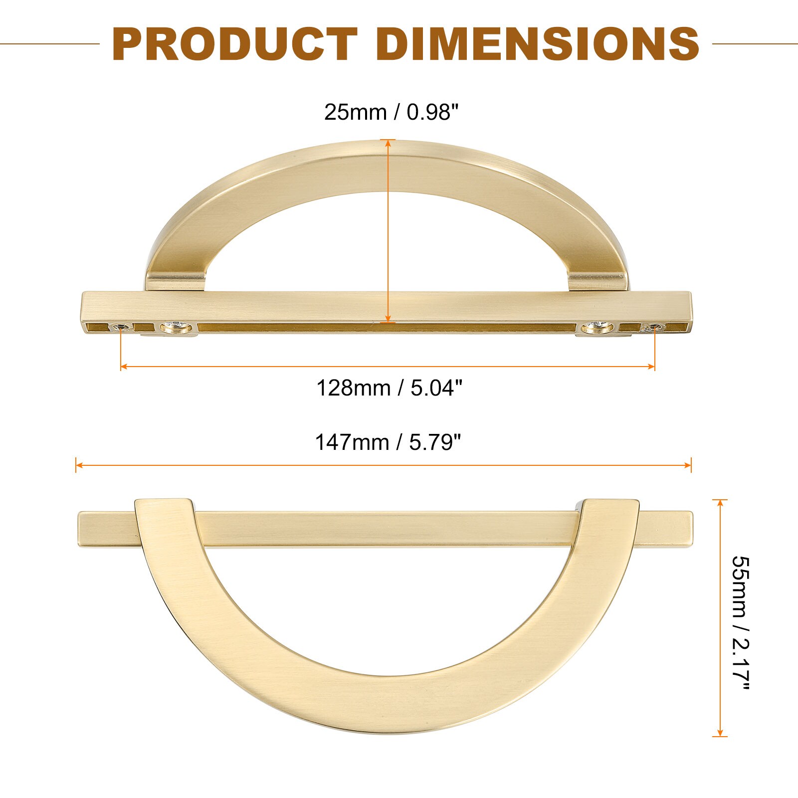 Unique Bargains S25093000UX5216 Cabinet-Pulls - View #2