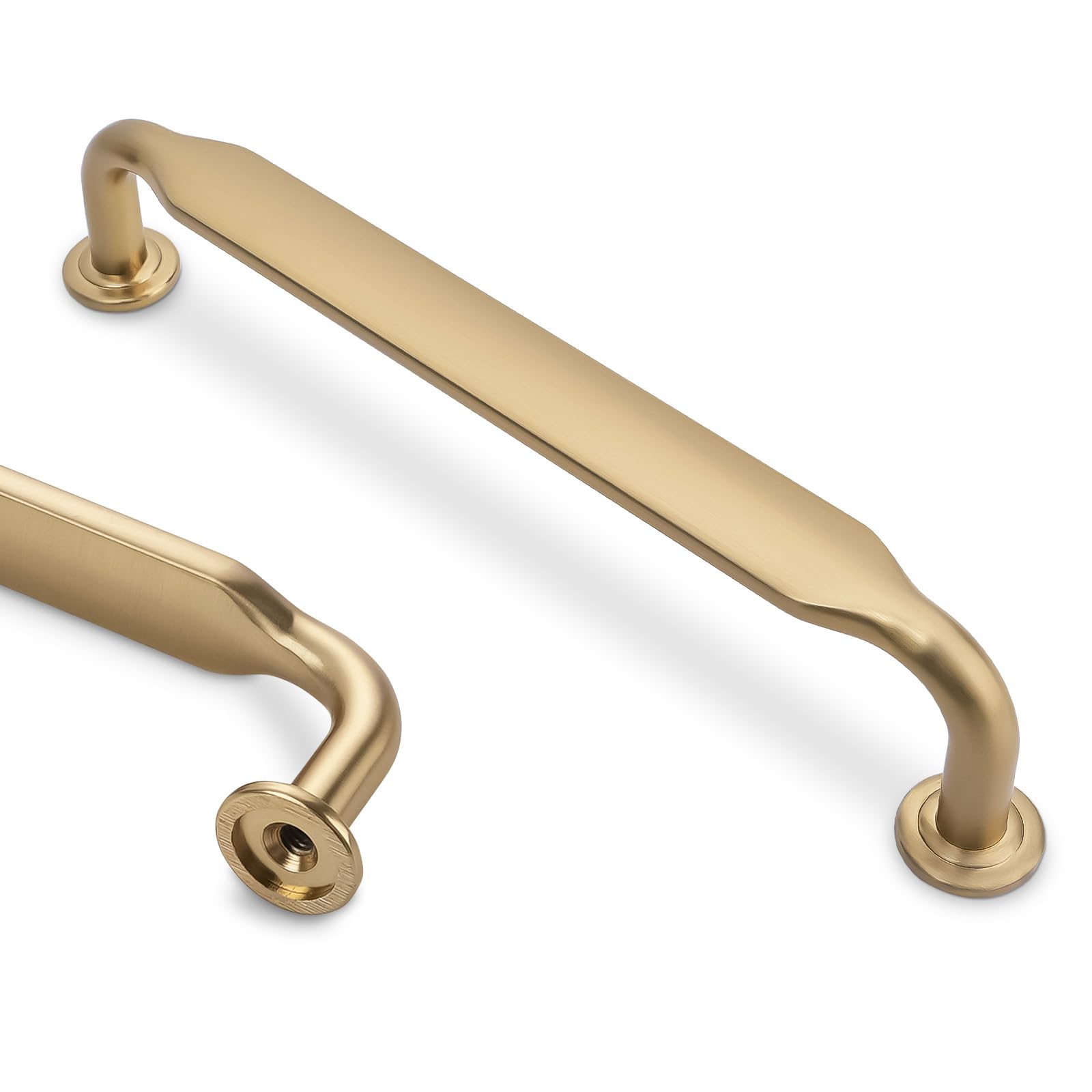 YGCTFX Champagne Bronze 5  Hole Center 10 Pack Zinc Alloy Cabinet Pulls Kitchen Drawer Handles Hardware