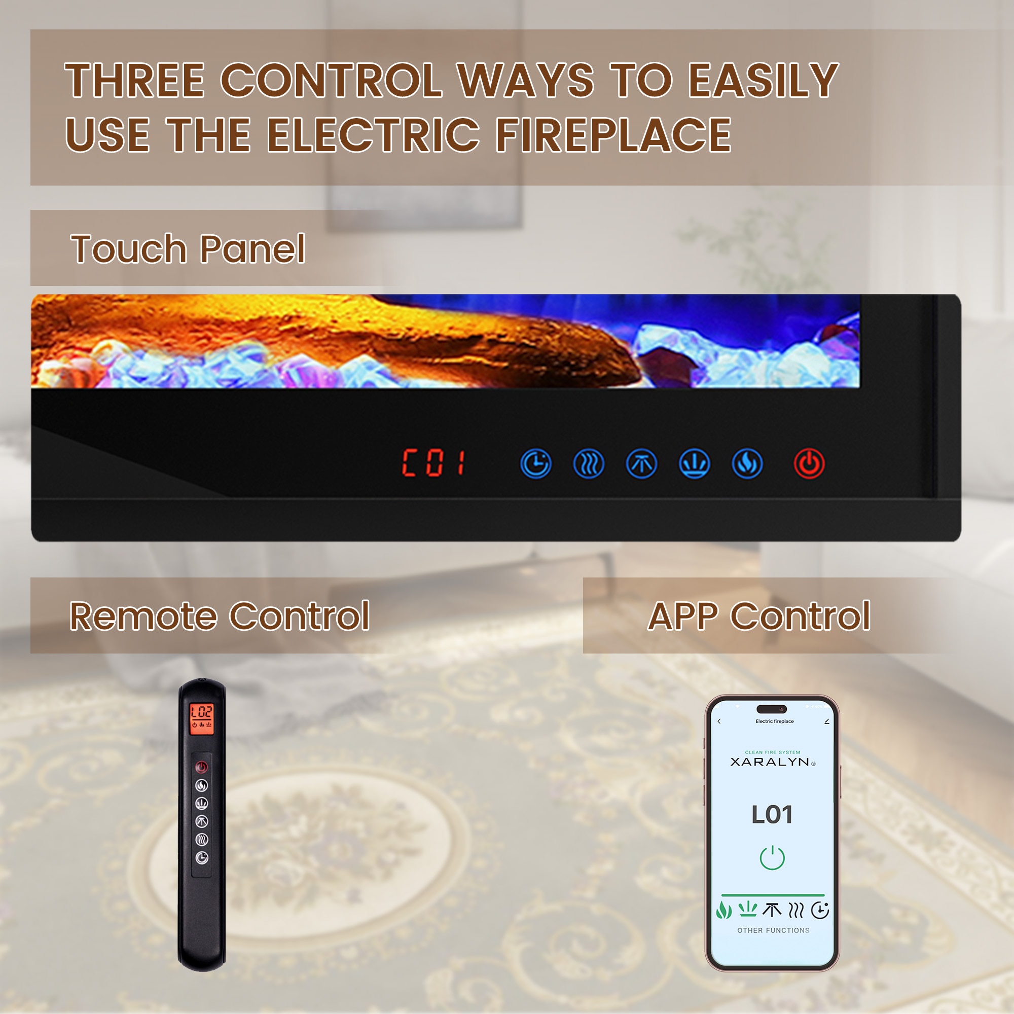 Clihome VL-EF72 Electric-Fireplaces - View #5