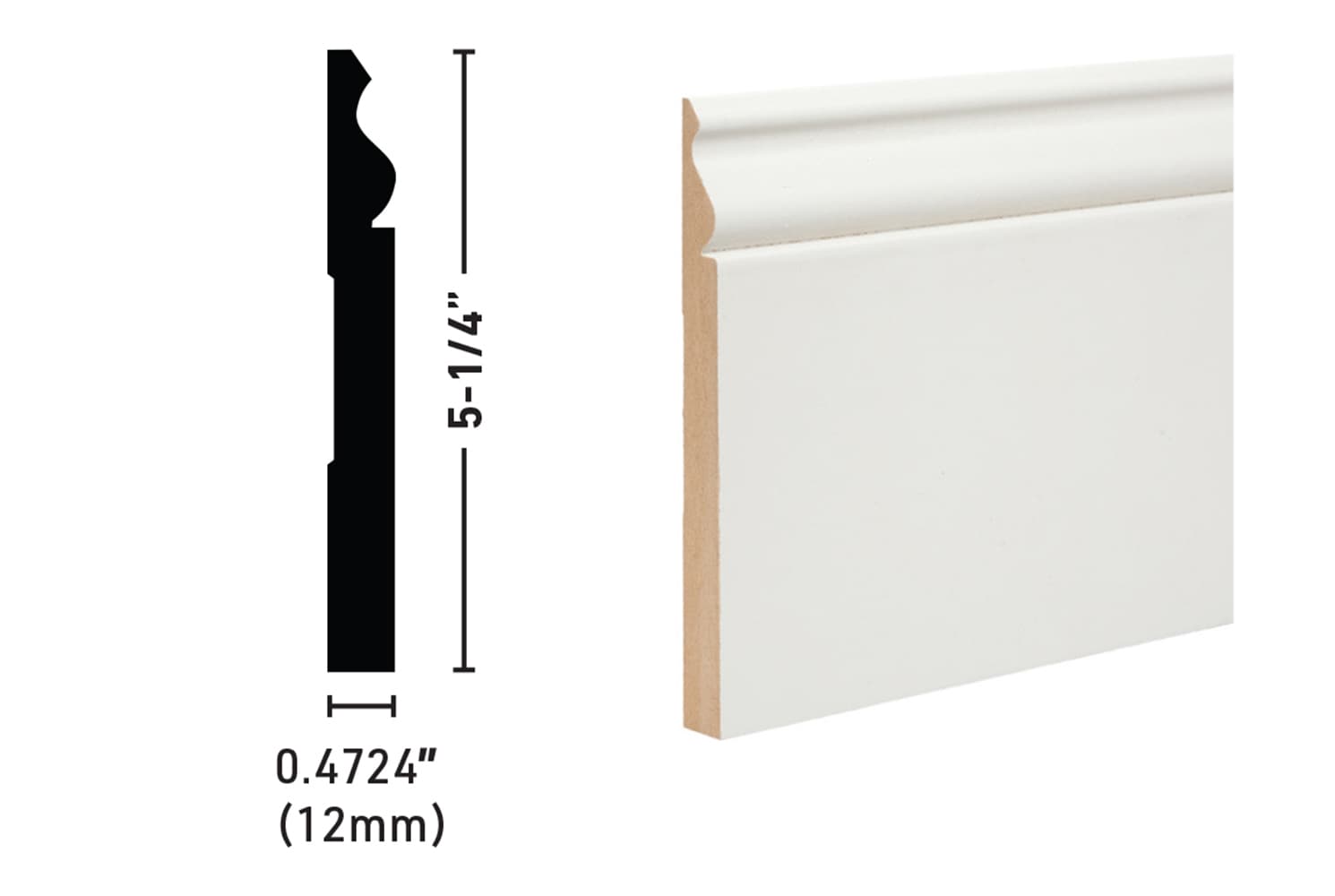 allen + roth L046105W12 Baseboard-Moulding - View #6