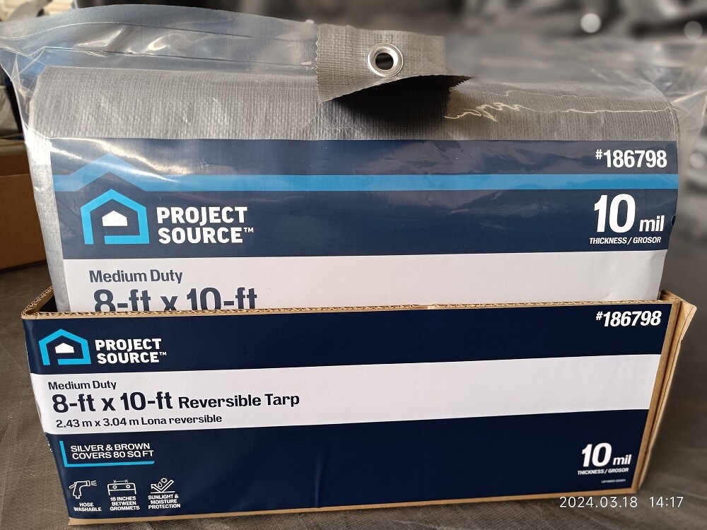 Blue Hawk 8-ft x 10-ft Silver Water resistant Standard