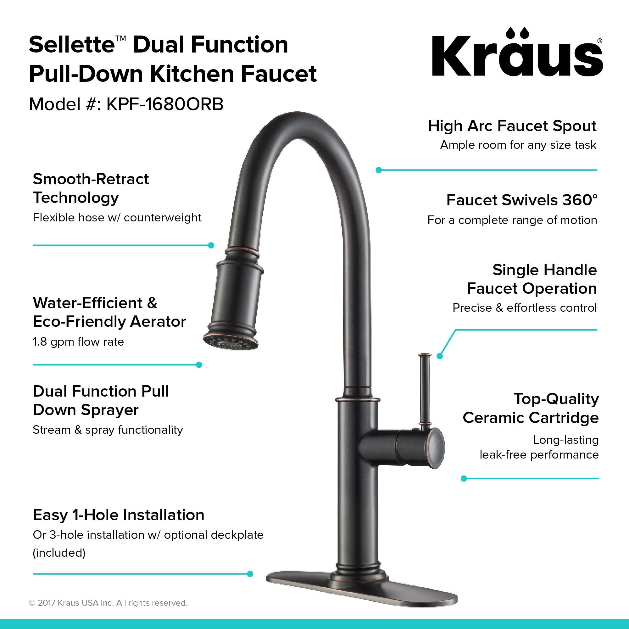 Kraus KPF-1680ORB-KSD80ORB Kitchen-Faucets - View #4