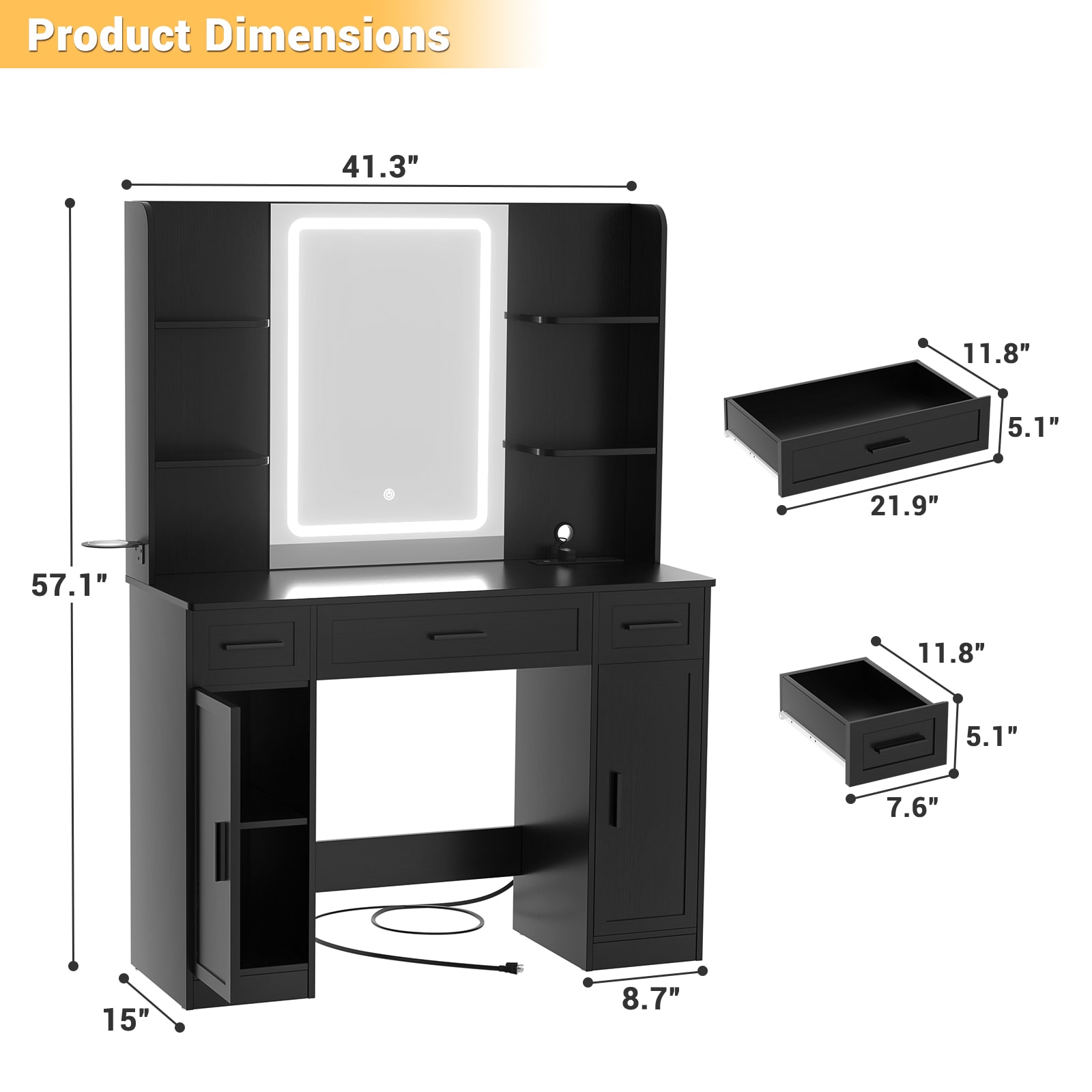 Aheaplus CMHZZ-B Bedroom-Vanities - View #4