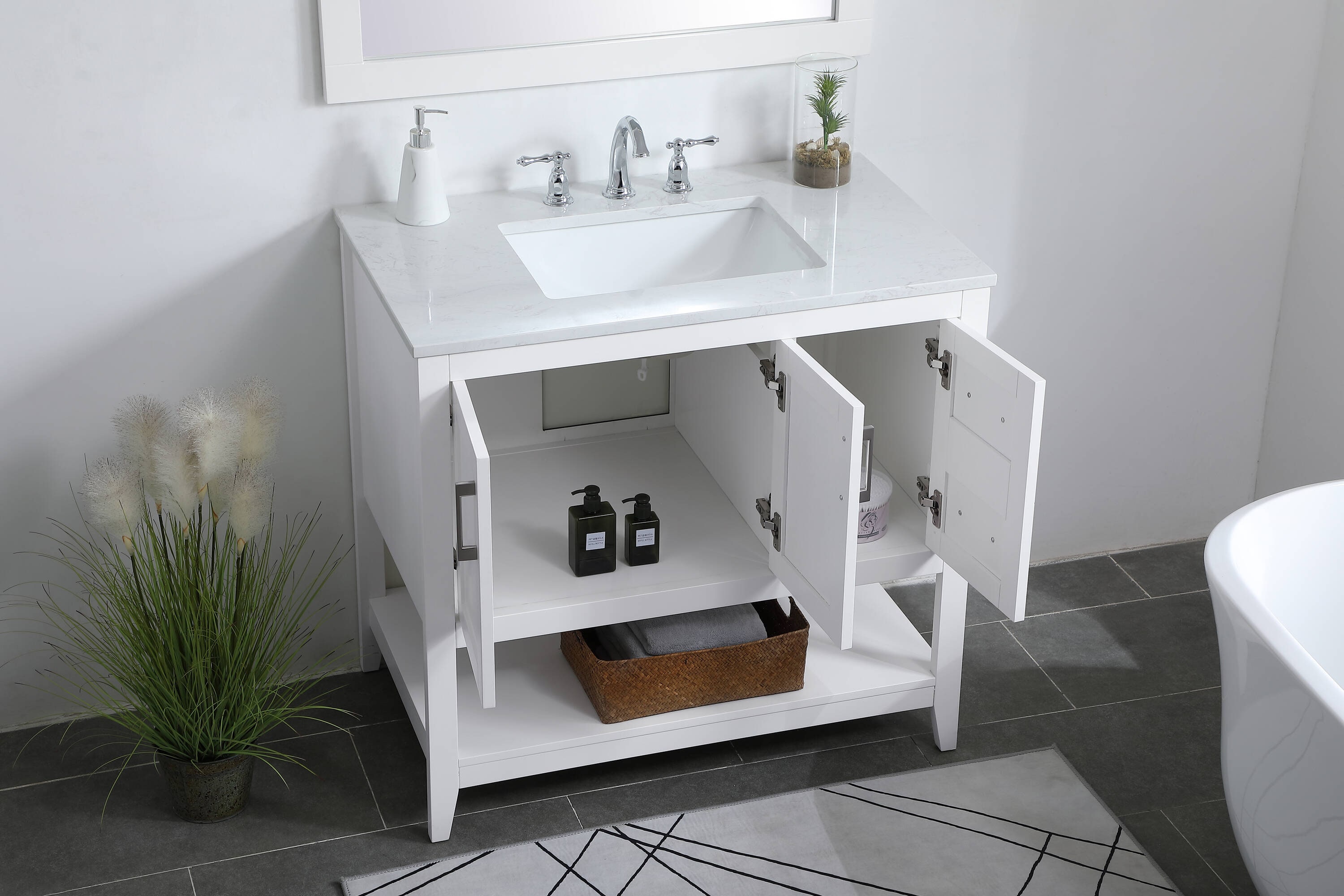 Elegant Decor FI48036WH Bath-Vanity-Combo - View #5