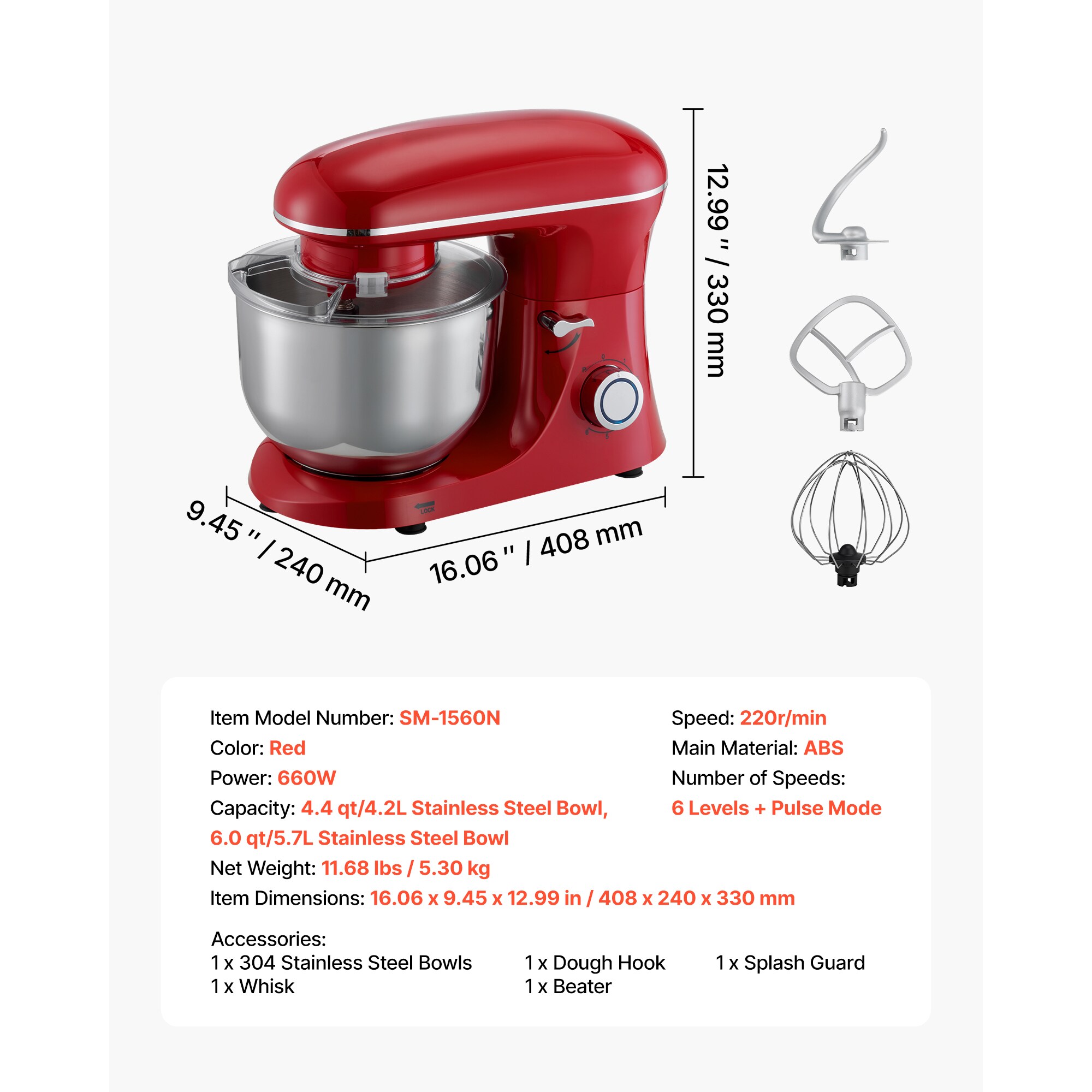 VEVOR CJBTMSJBJWDS90TYN1V1 Stand-Mixers - View #8