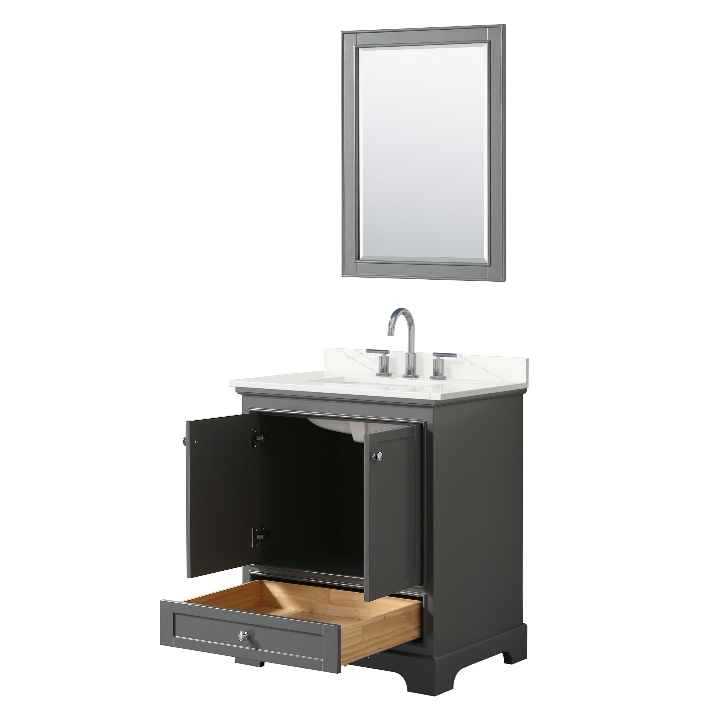 Wyndham Collection WCS202030SKGGTUS3M24 Bath-Vanity-Combo - View #2