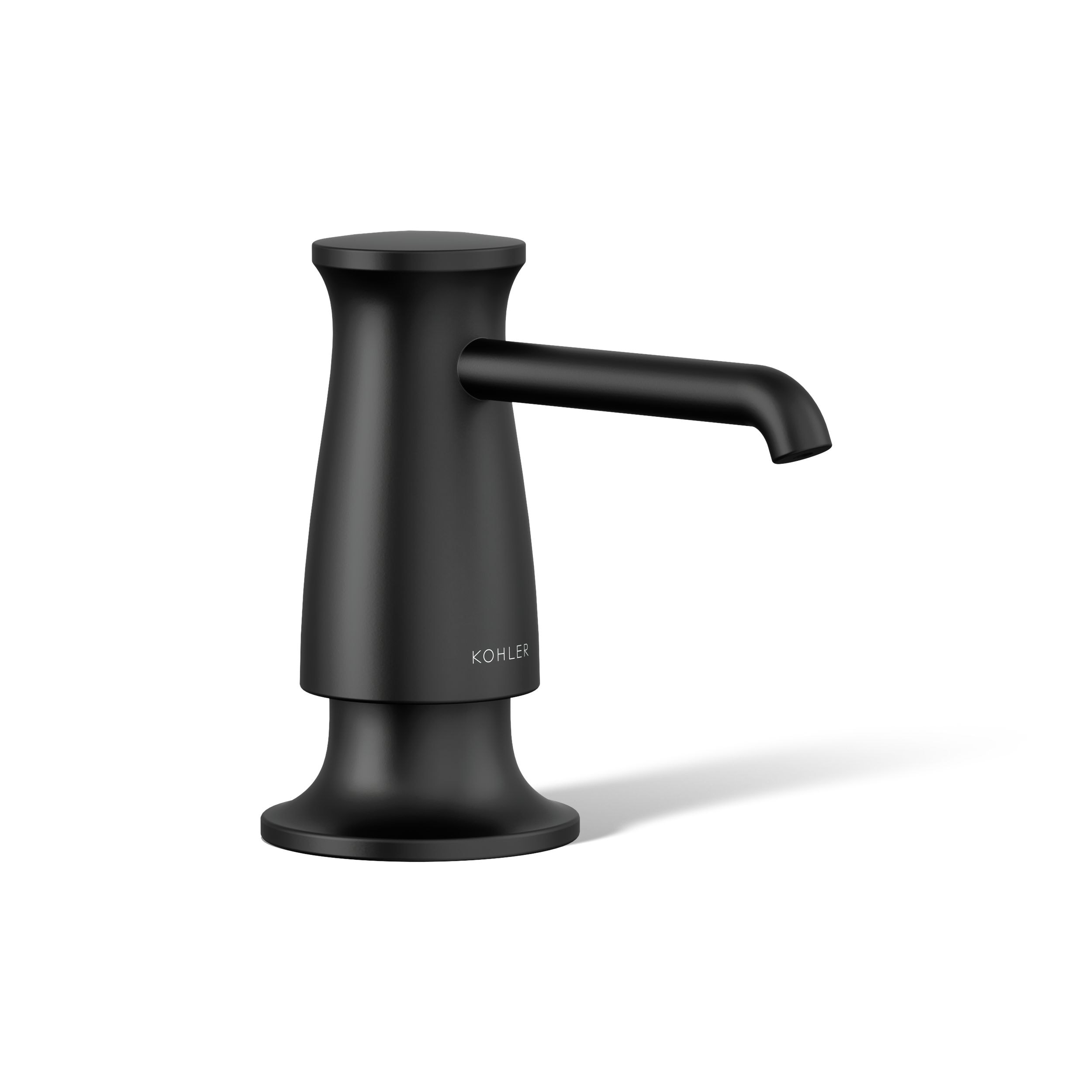KOHLER Matte Black 16-oz Capacity Deck-mount Soap and Lotion Dispenser