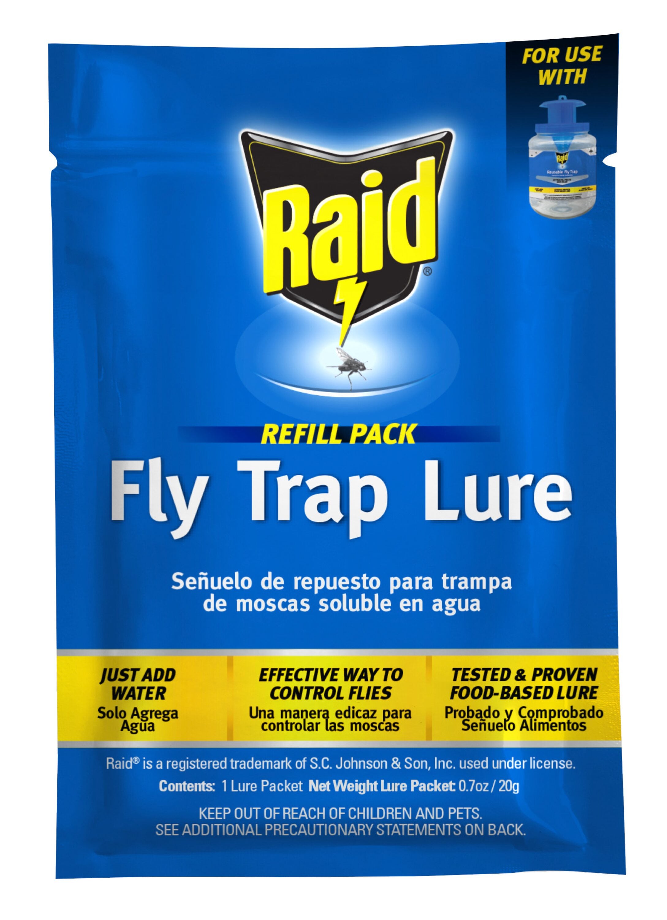 Raid Fly Stick, Each Trap Catches up to 150 Flies, Indoor and Outdoor Use  (1 Pack) 