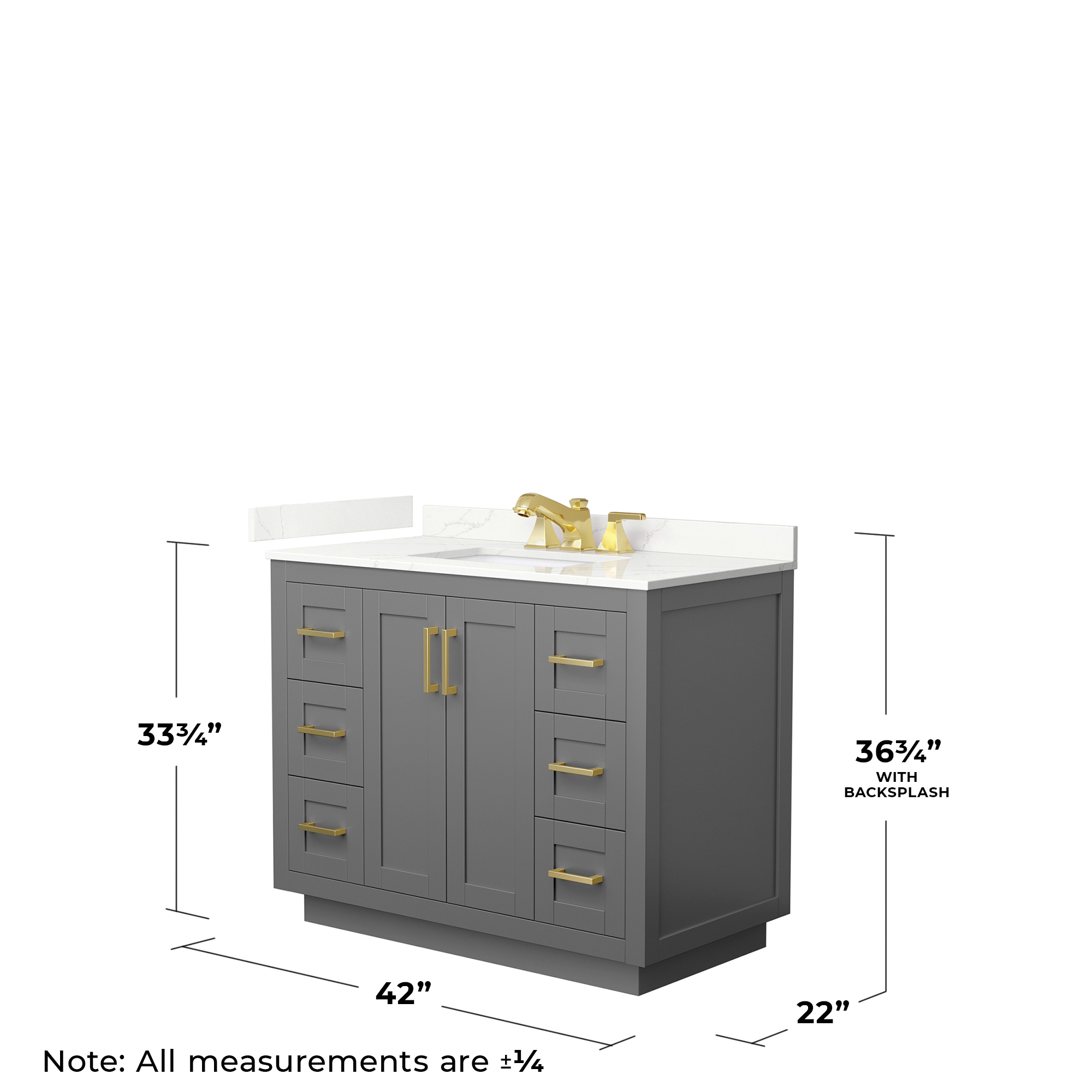 Wyndham Collection WCF292942SGGGTUS3MXX Bath-Vanity-Combo - View #5