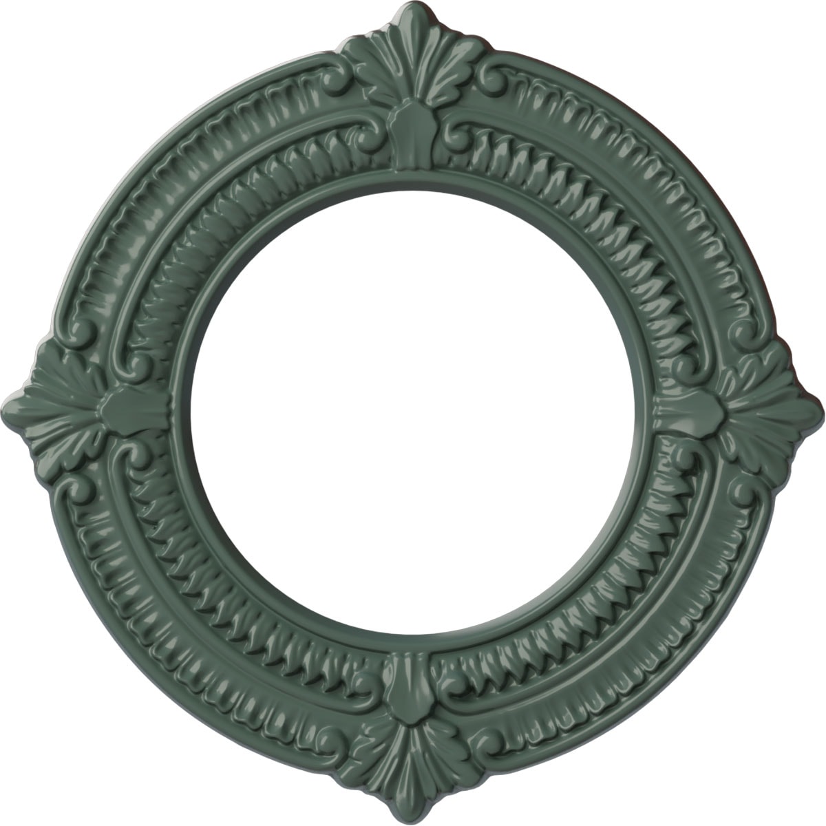 Ekena Millwork CM11BNCBF Benson 11.125-in W x 11.125-in L Painted Cloud Burst Polyurethane Whole Ceiling Medallion