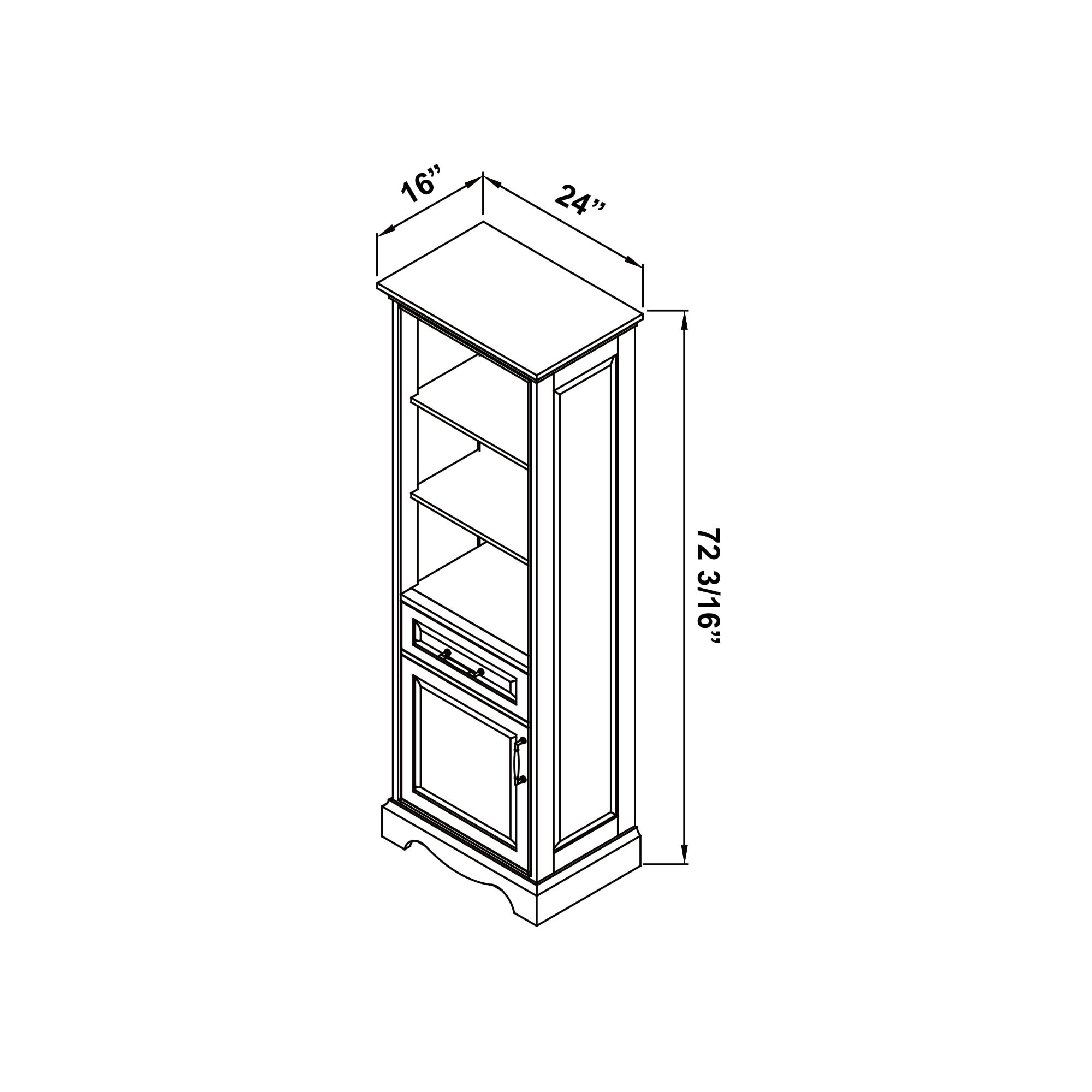 allen + roth RUTHERFURD SU-W Linen-Cabinets - View #13