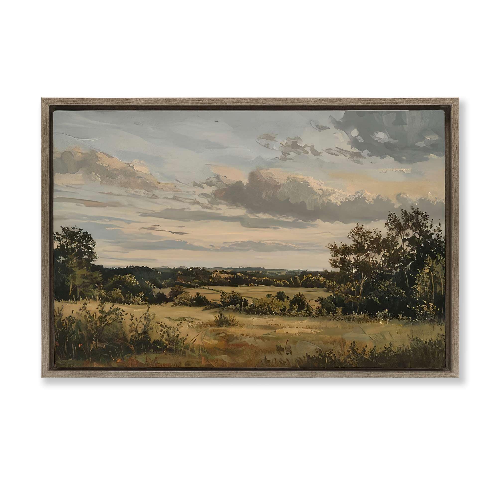 Stupell Industries BT-787-FFE-16X24 Evening Light Countryside Floating Frame design by LSR Creative Studio