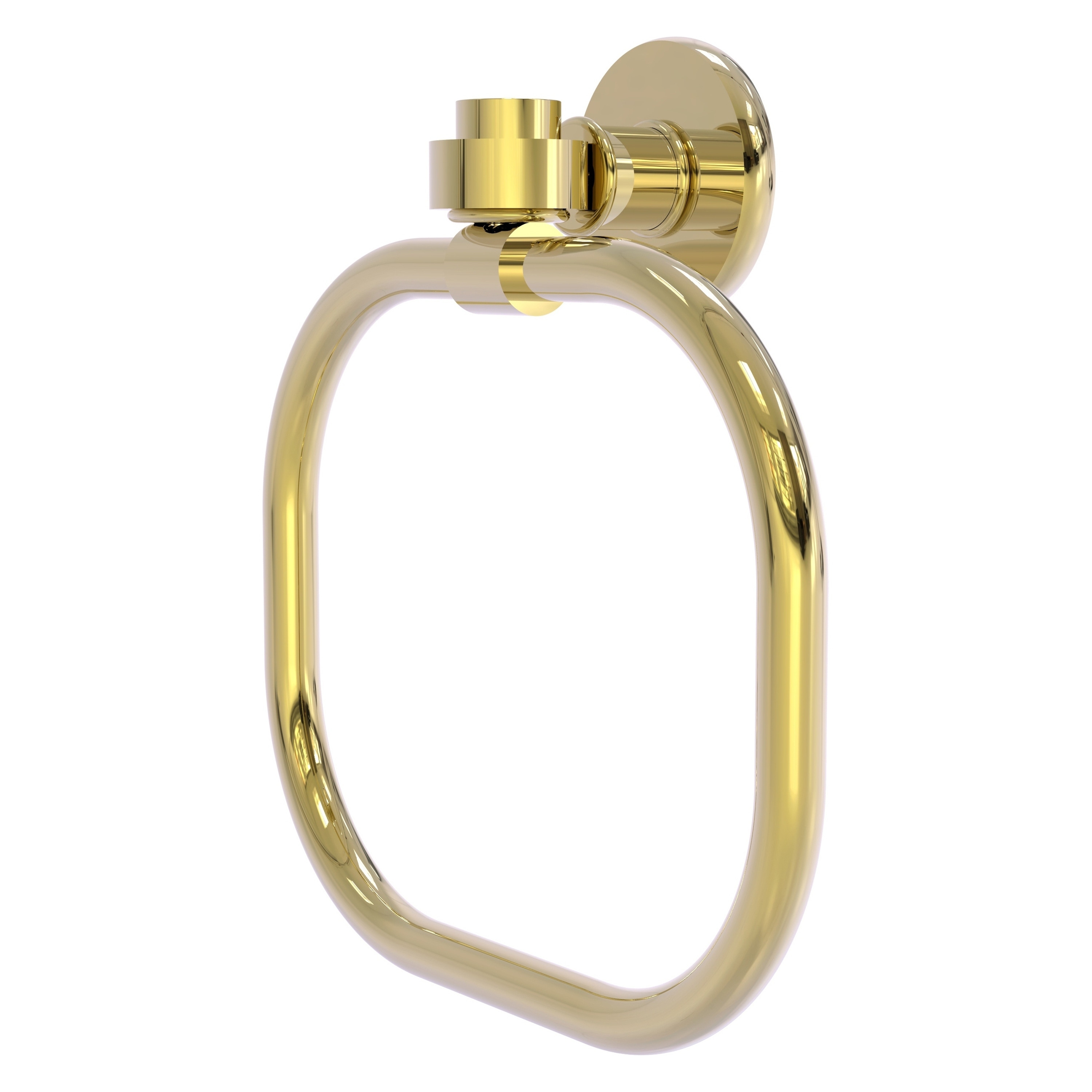 Allied Brass 2016-UNL Continental Unlacquered Brass Wall mount Single Towel Ring