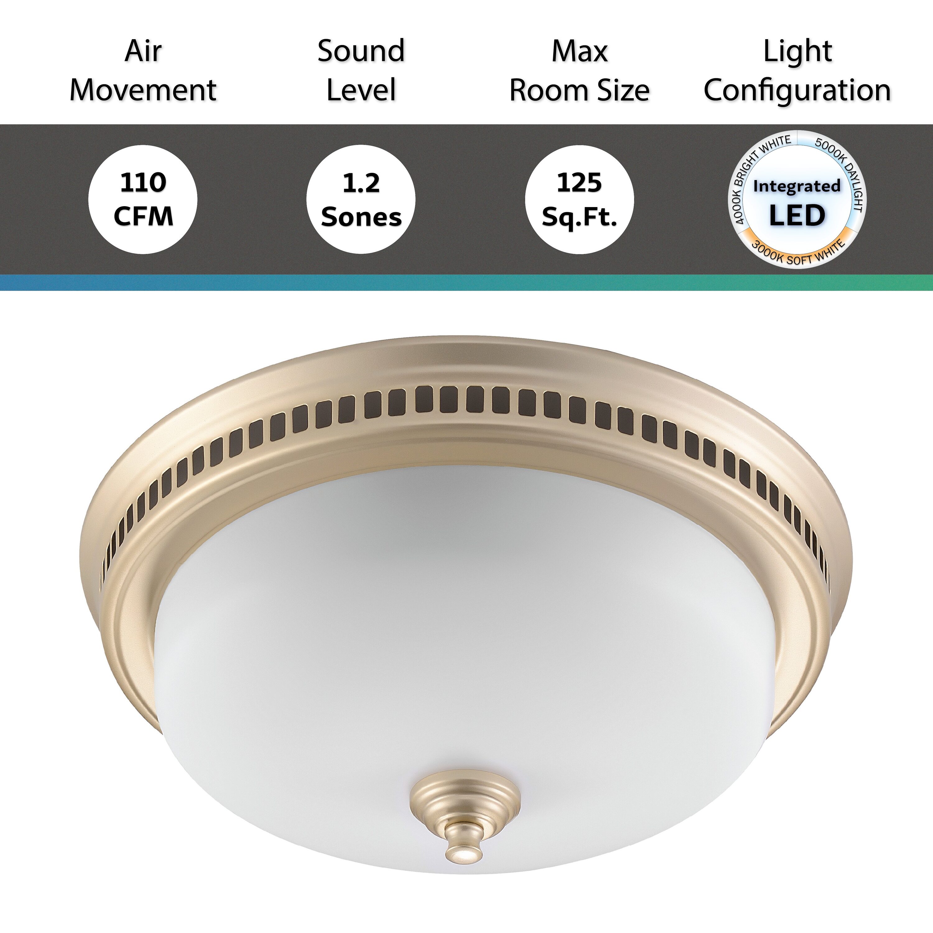 Lift Bridge Kitchen & Bath DRND110MGL Bath-Fans - View #2