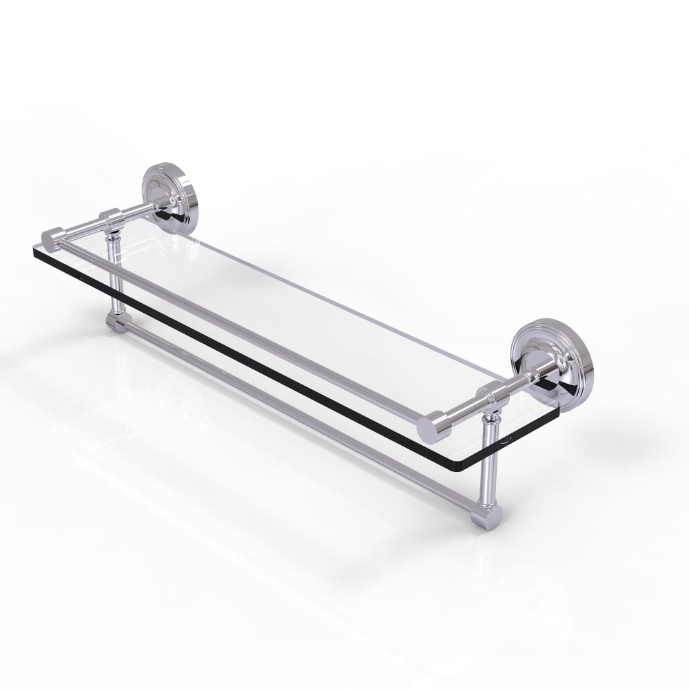 Allied Brass Prestige Regal Polished Chrome 1-Tier Brass Wall Mount Bathroom Shelf