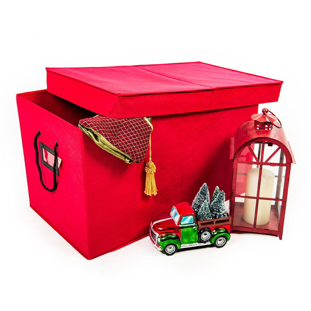 Santa's Bags SB-10457-RED-RS ( 14.75-in W x 24.75-in H x 14.125-in D ) Red Polyester Collapsible Bin