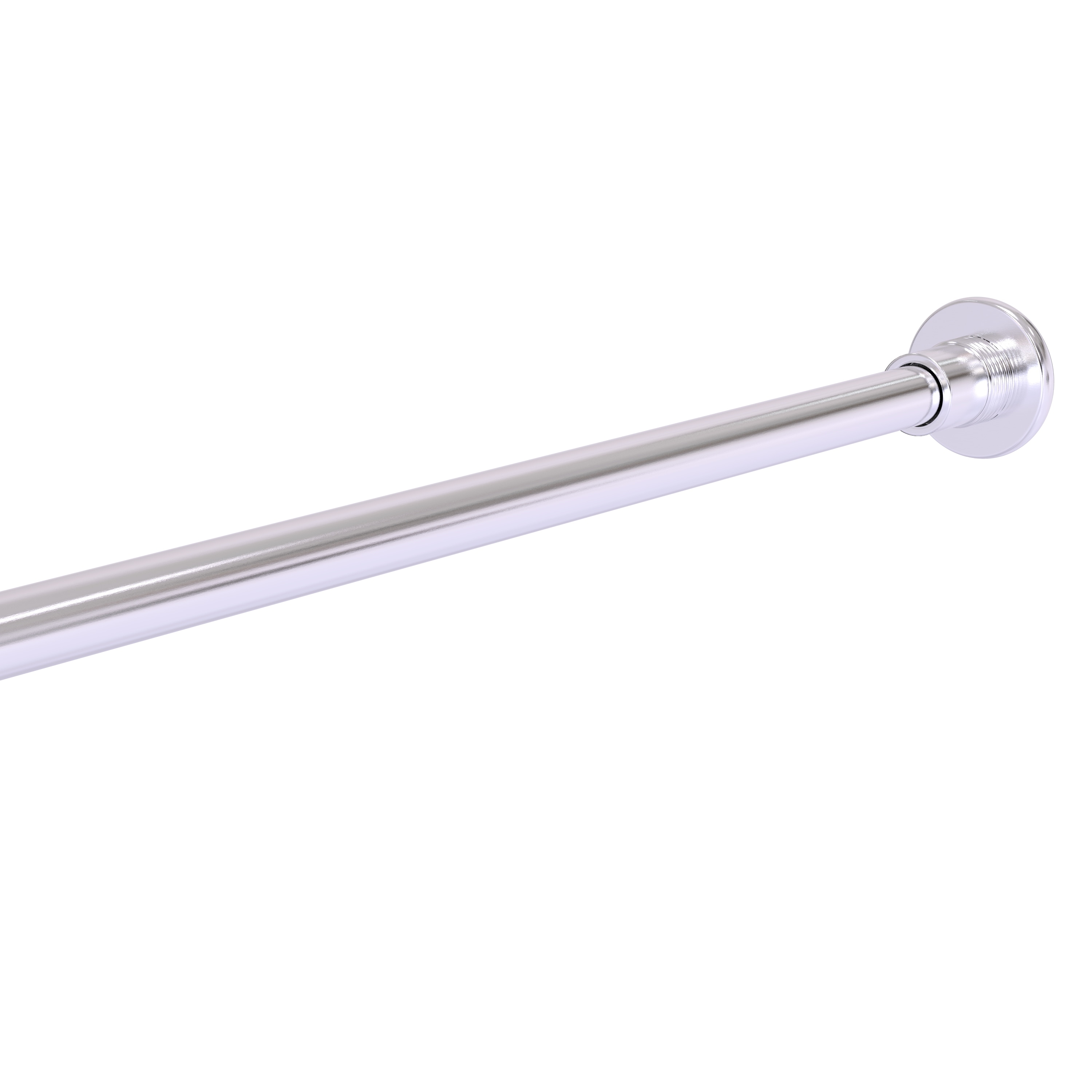 72" Satin Chrome Solid Brass Straight Shower Curtain Rod
