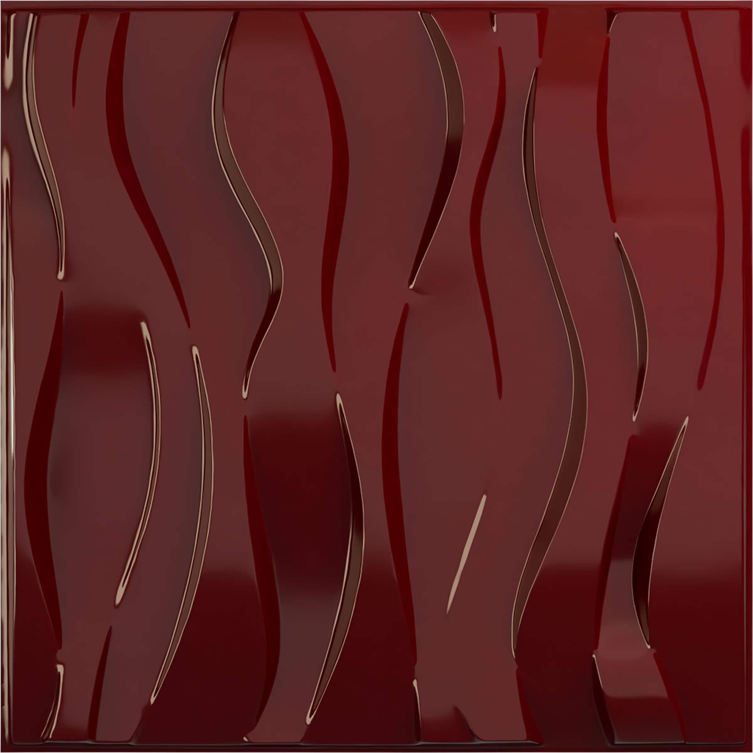 Ekena Millwork WP20X20RVHML 19-5/8-in x 19-5/8-in Embossed Paintable/Stainable Red PVC Wall Panel (