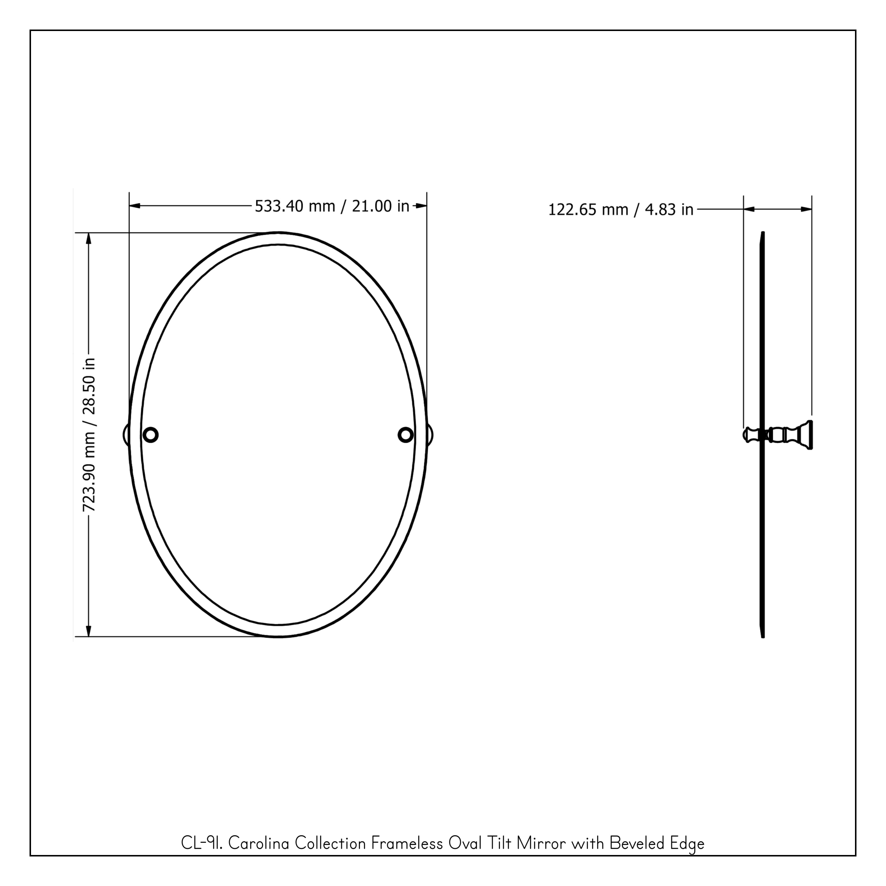 Allied Brass CL-91-PB Framed-Bath-Mirrors - View #3