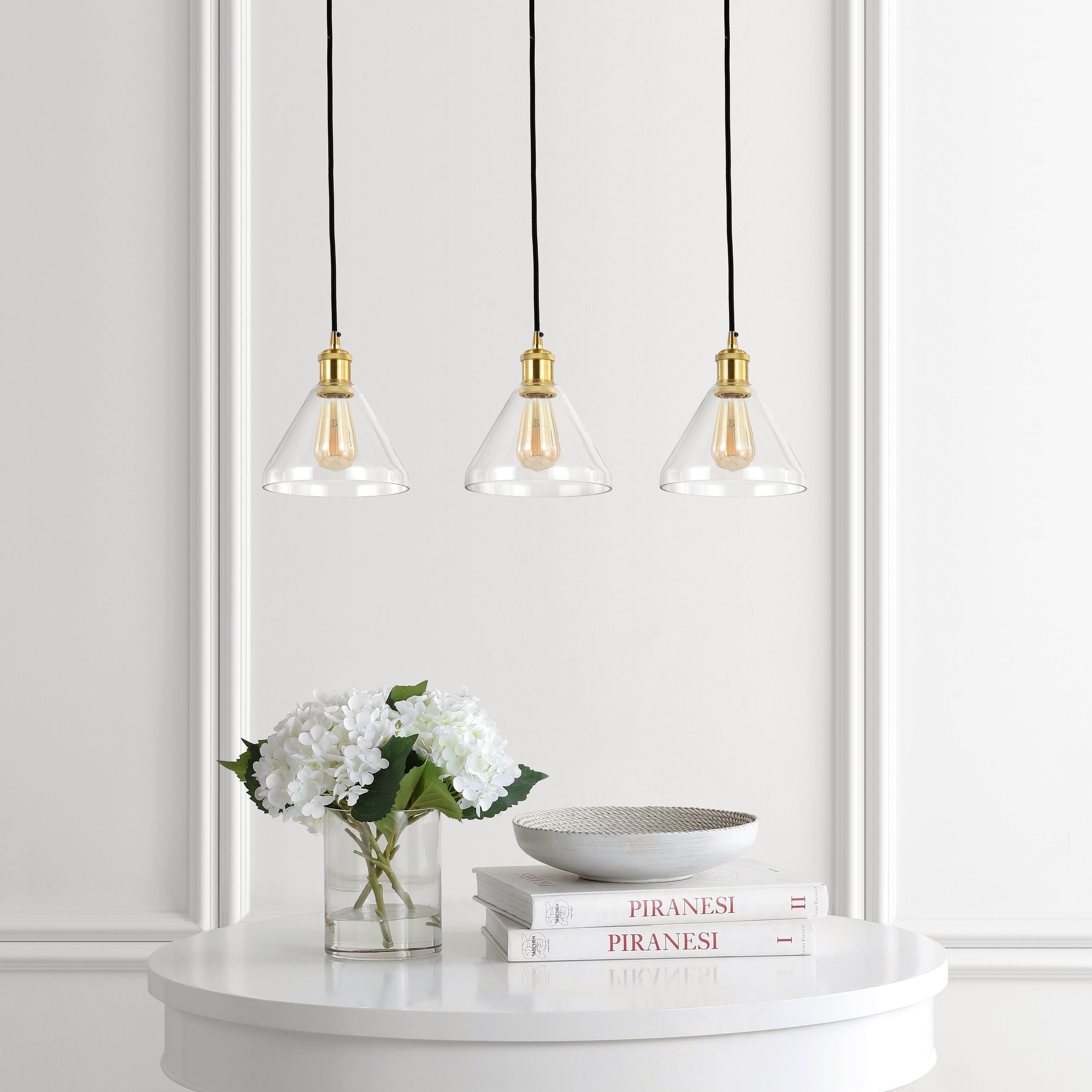 Kiawah Island Brushed Gold 30.5" LED Linear Pendant with Clear Glass