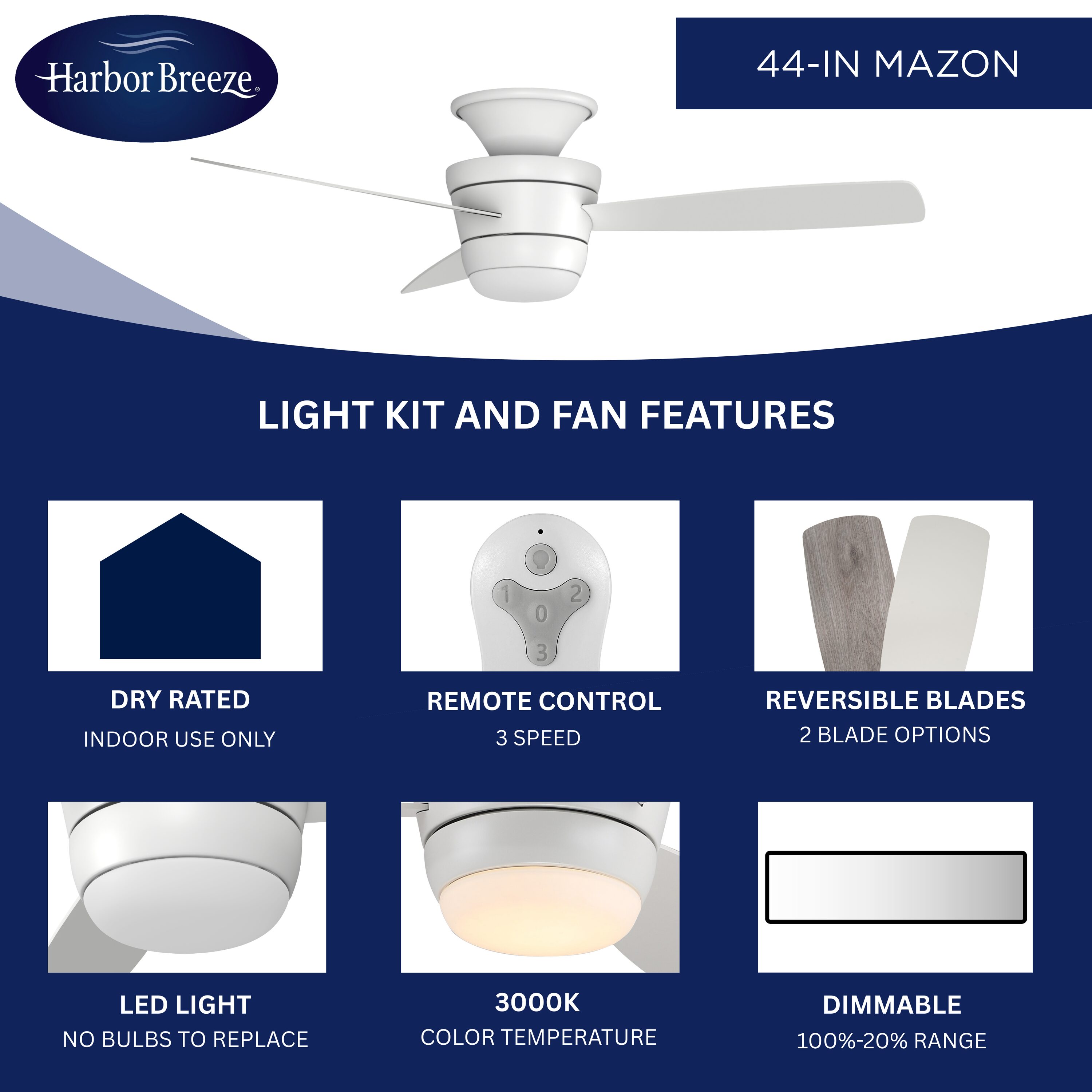 Harbor Breeze MZ44WW3LR Ceiling-Fans - View #3