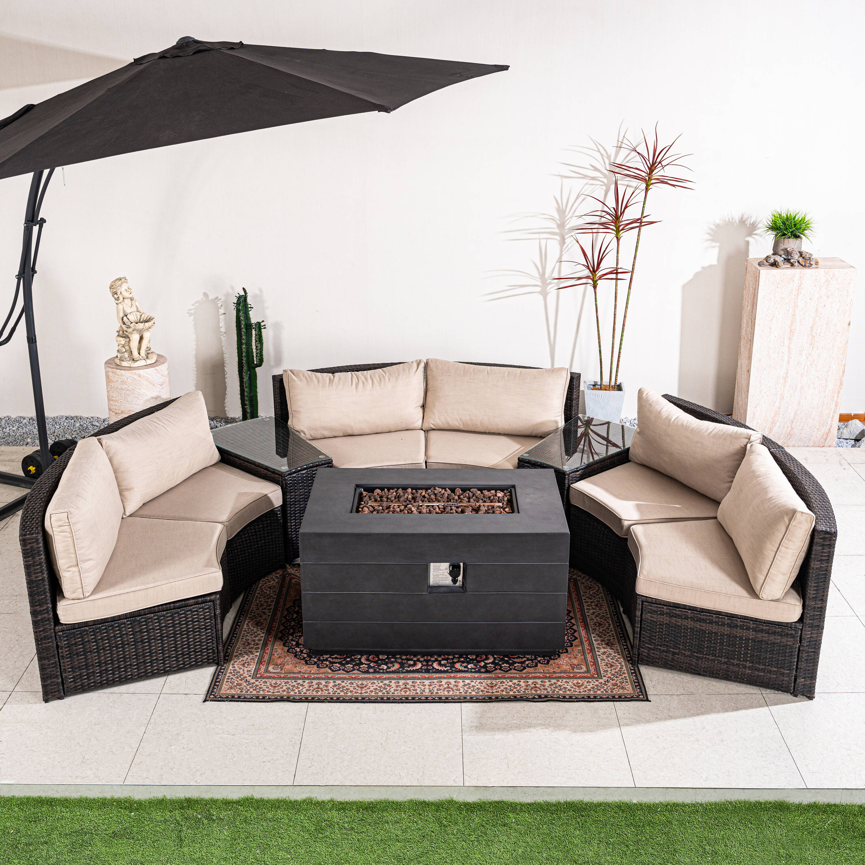 Direct Wicker DWG-1205BR2150D Patio-Conversation-Sets - View #3