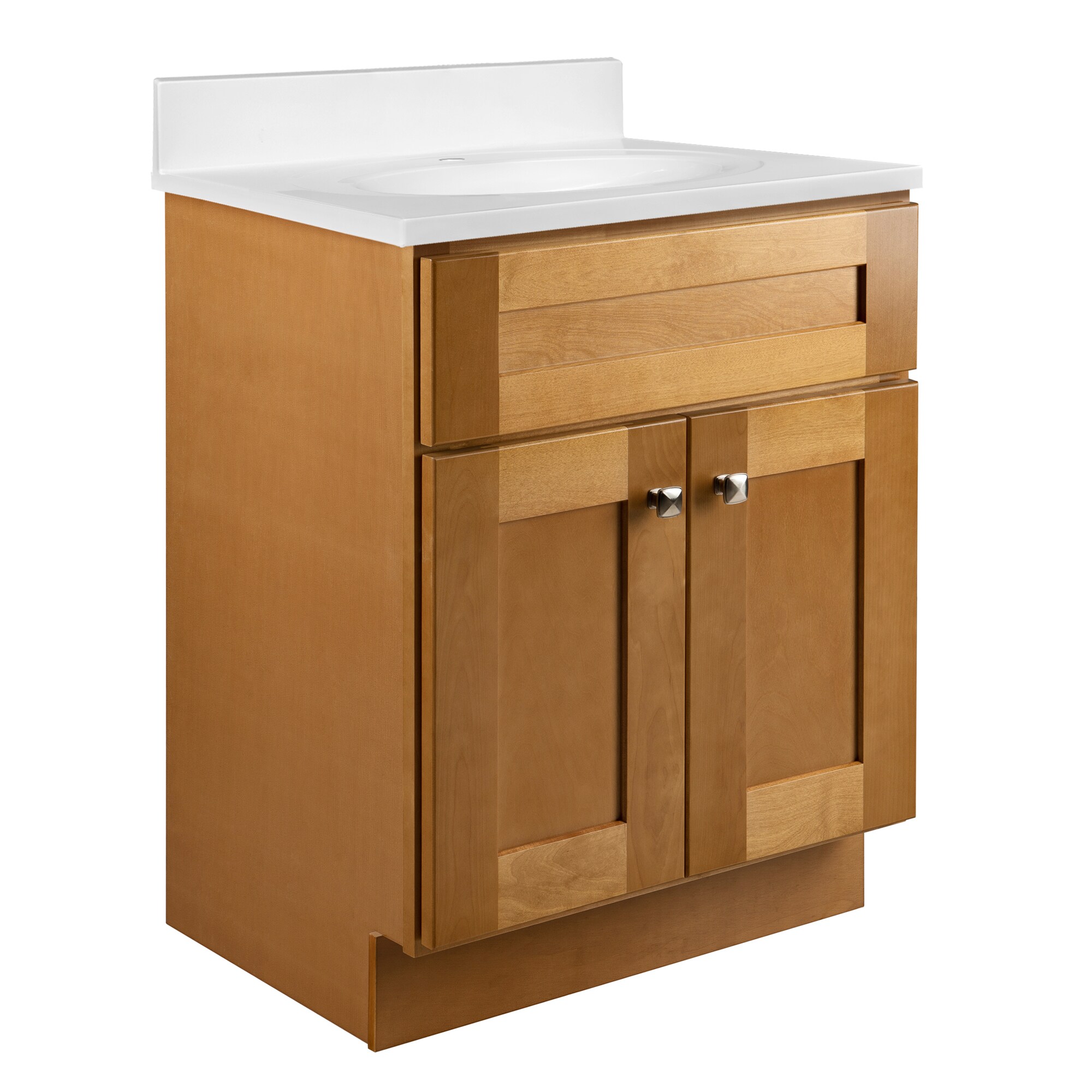 U-Eway 24 Bathroom Vanity Top Modern with 2 Drawers Wood MDF 20