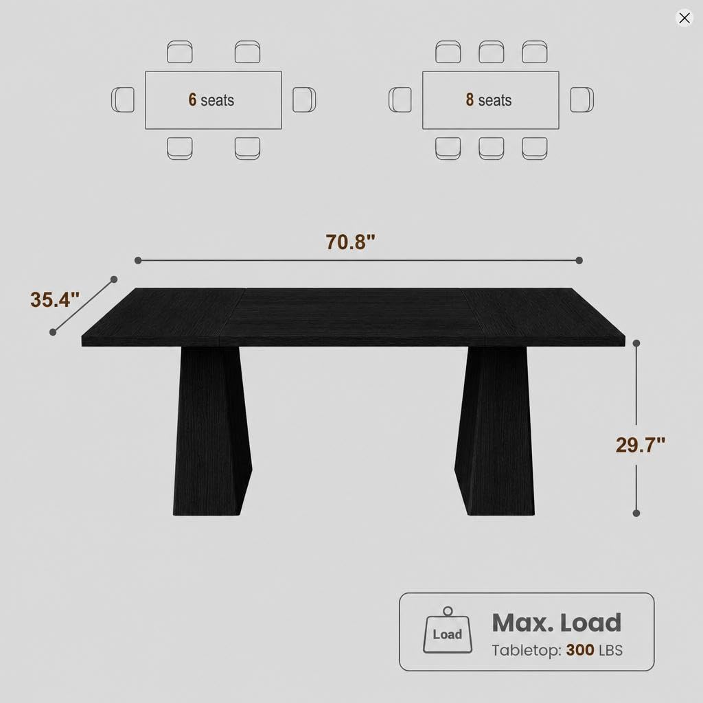 GarveeLife CLJ-DMAHIFG80LW Dining-Tables - View #2