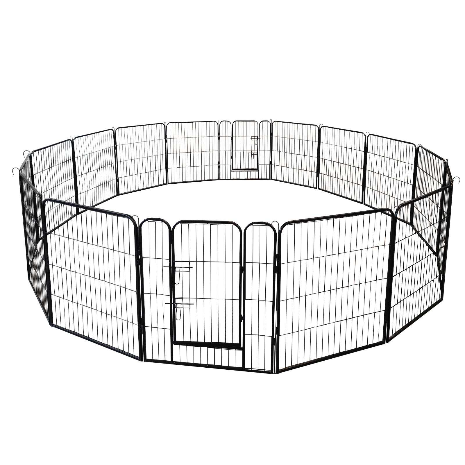 Maocao Hoom DJ-C-W97636044 Metal Pet Playpen 31.49-in x 26.77-in Black Metal Indoor/Outdoor Playpen