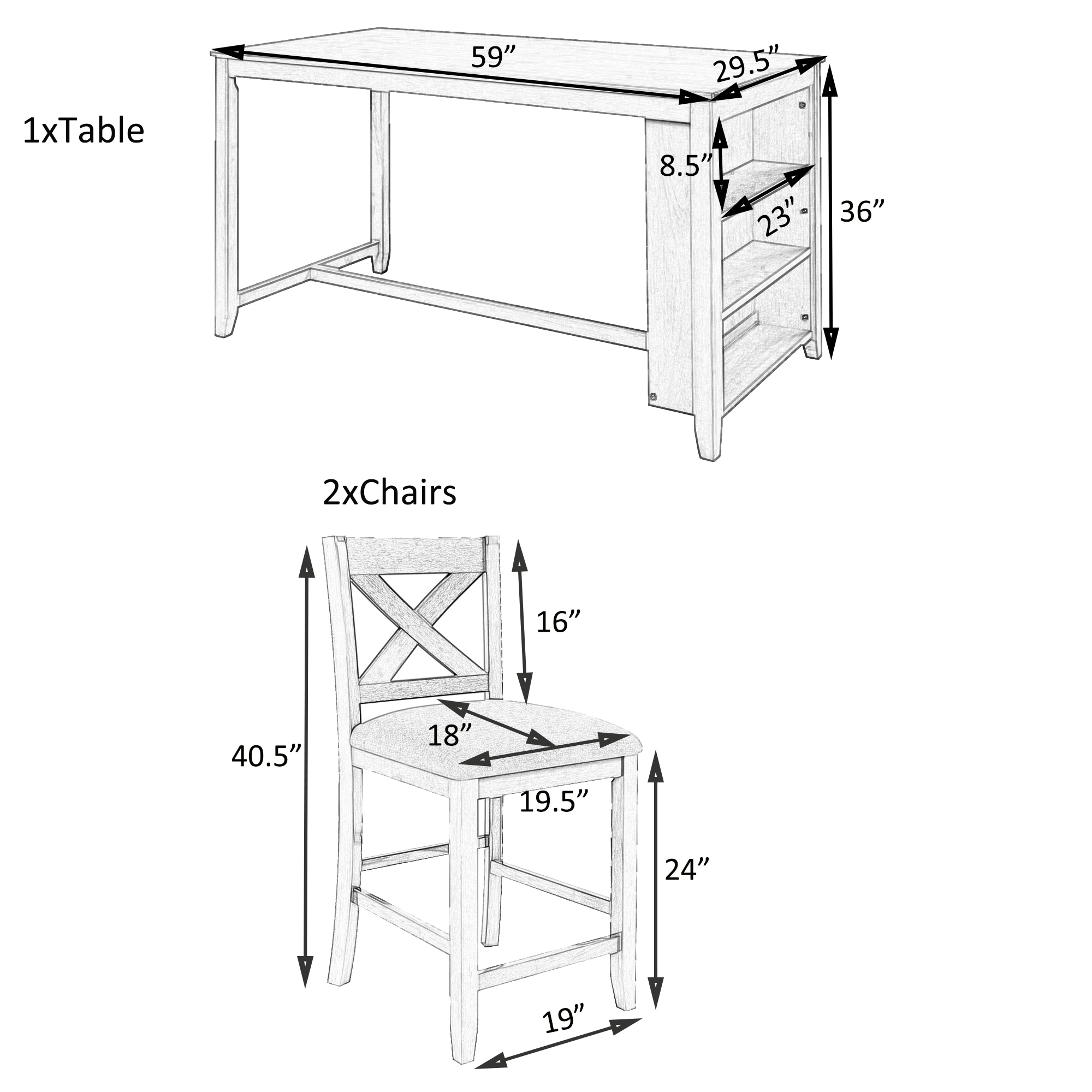 Bybafun YA0100233 Dining-Sets - View #2