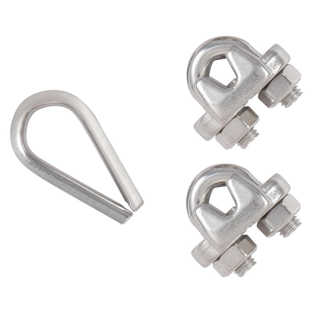 National Hardware N100-345 (V4230) 1/4-in Cable Clamp in Stainless Steel in  the Chain Accessories department at