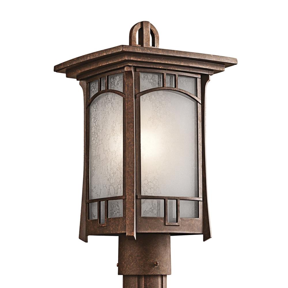 Kichler Soria 16-in Aged Bronze Transitional Outdoor Post Light at ...