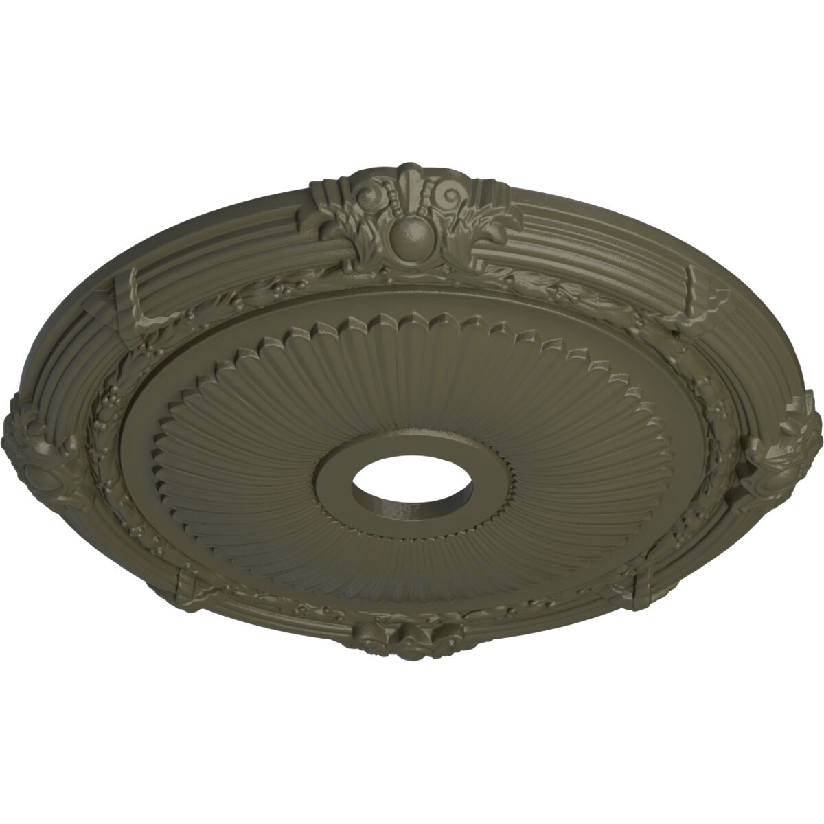 Ekena Millwork CM27HEWHF Ceiling-Medallions - View #2