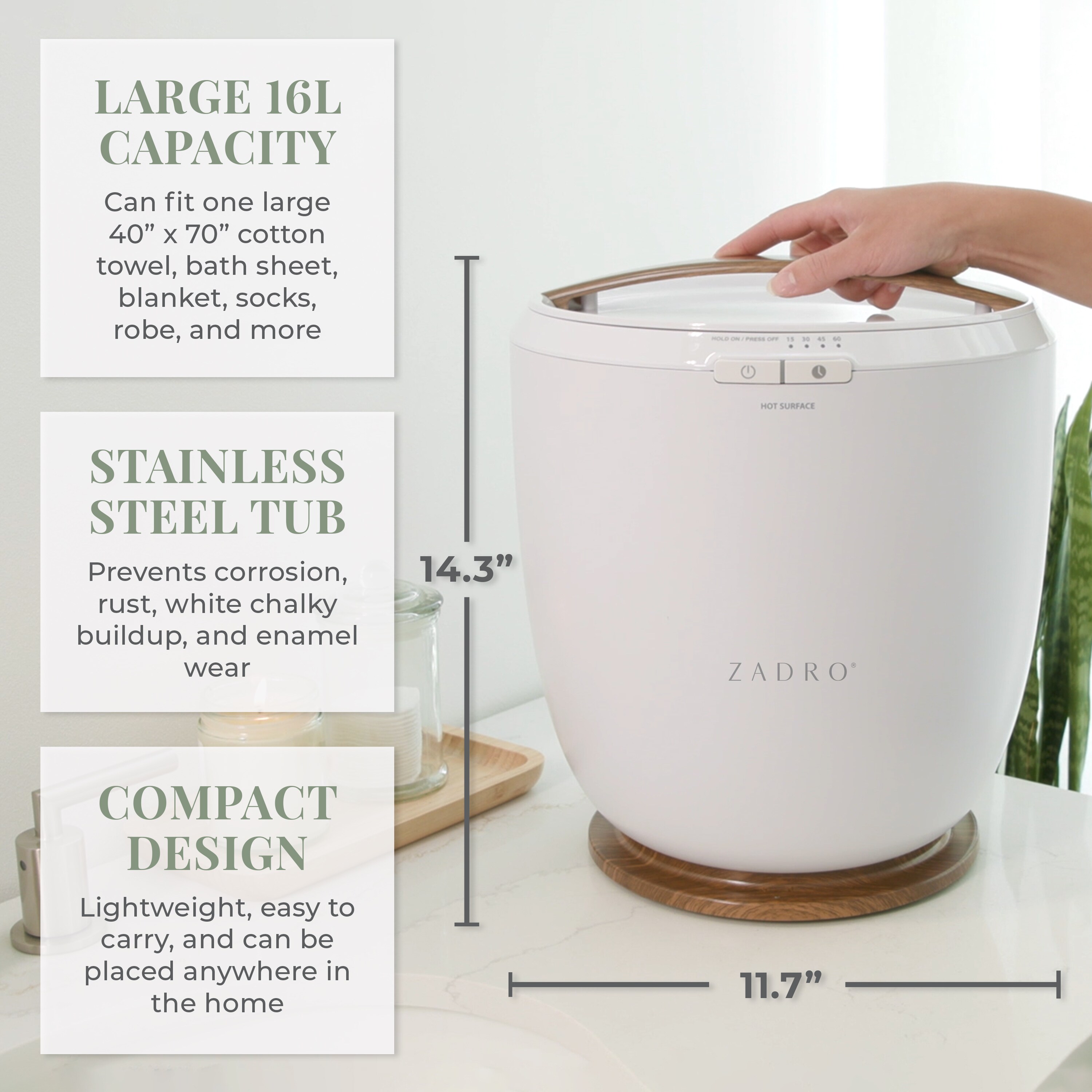 Zadro TWC01OAK Towel-Warmers - View #15