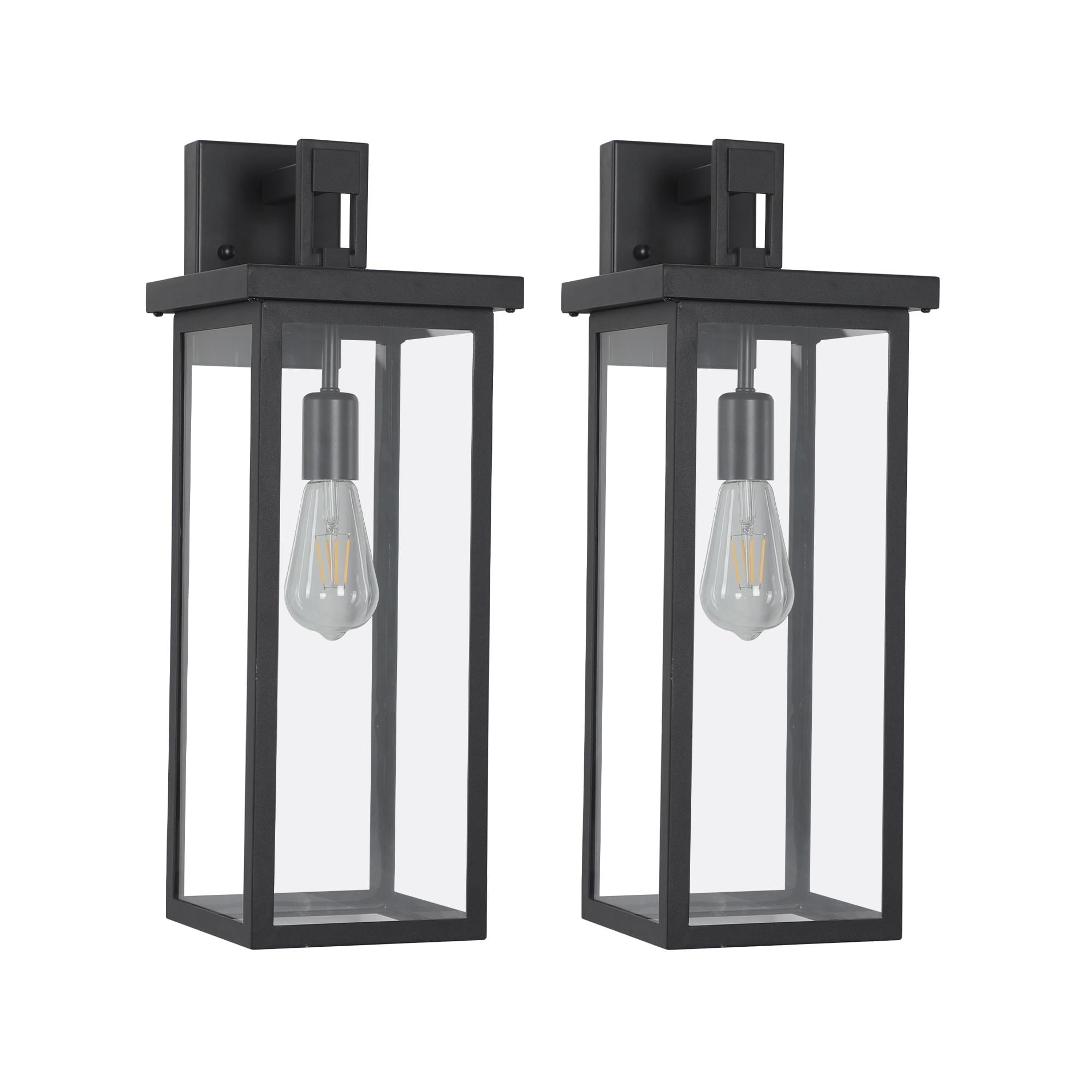 Bayfeve BFLCM-6649-LT 2 -Light 19.7-in H Black Hardwired Outdoor Wall Light