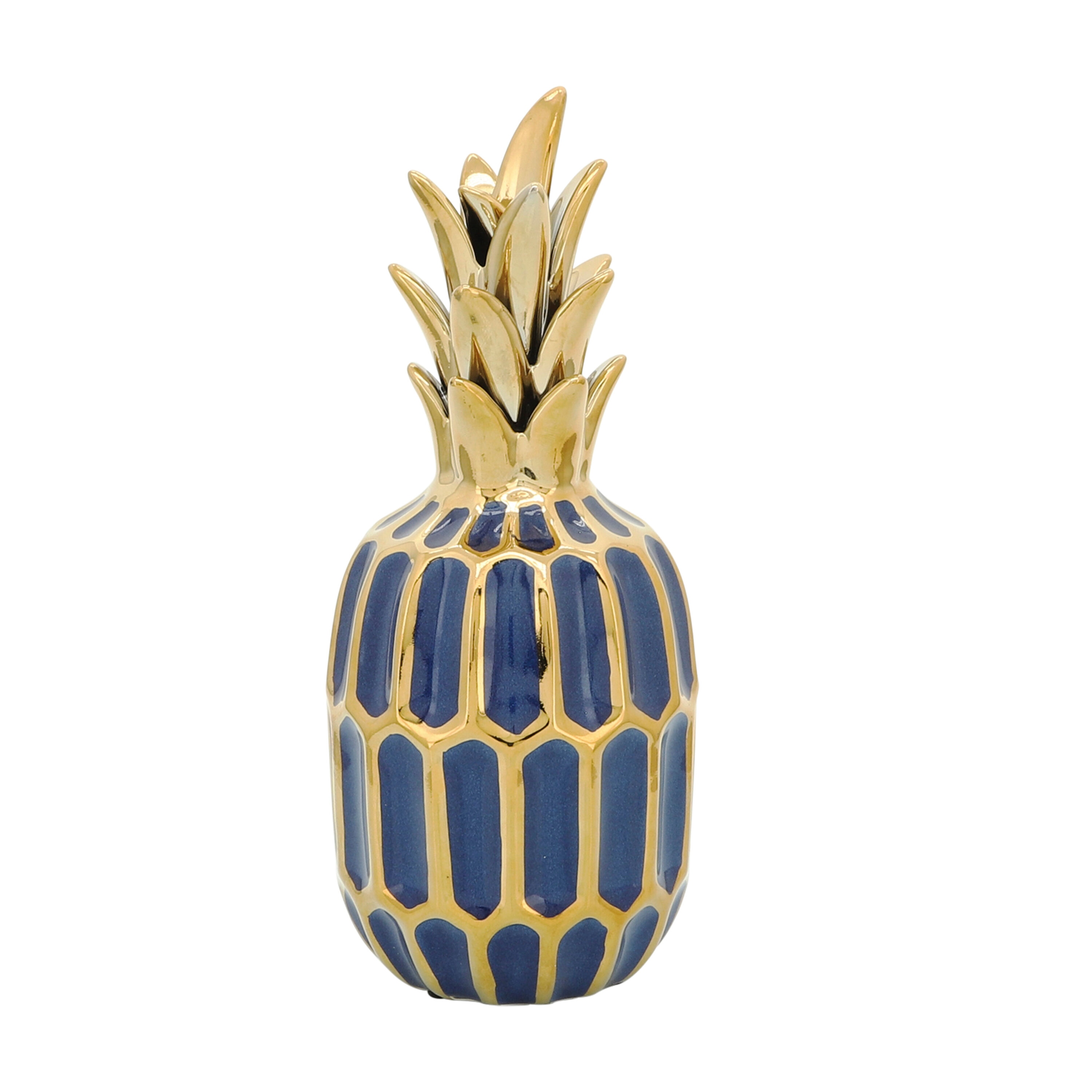 Sagebrook Home 13035-14 Blue Ceramic Modern Sculpture