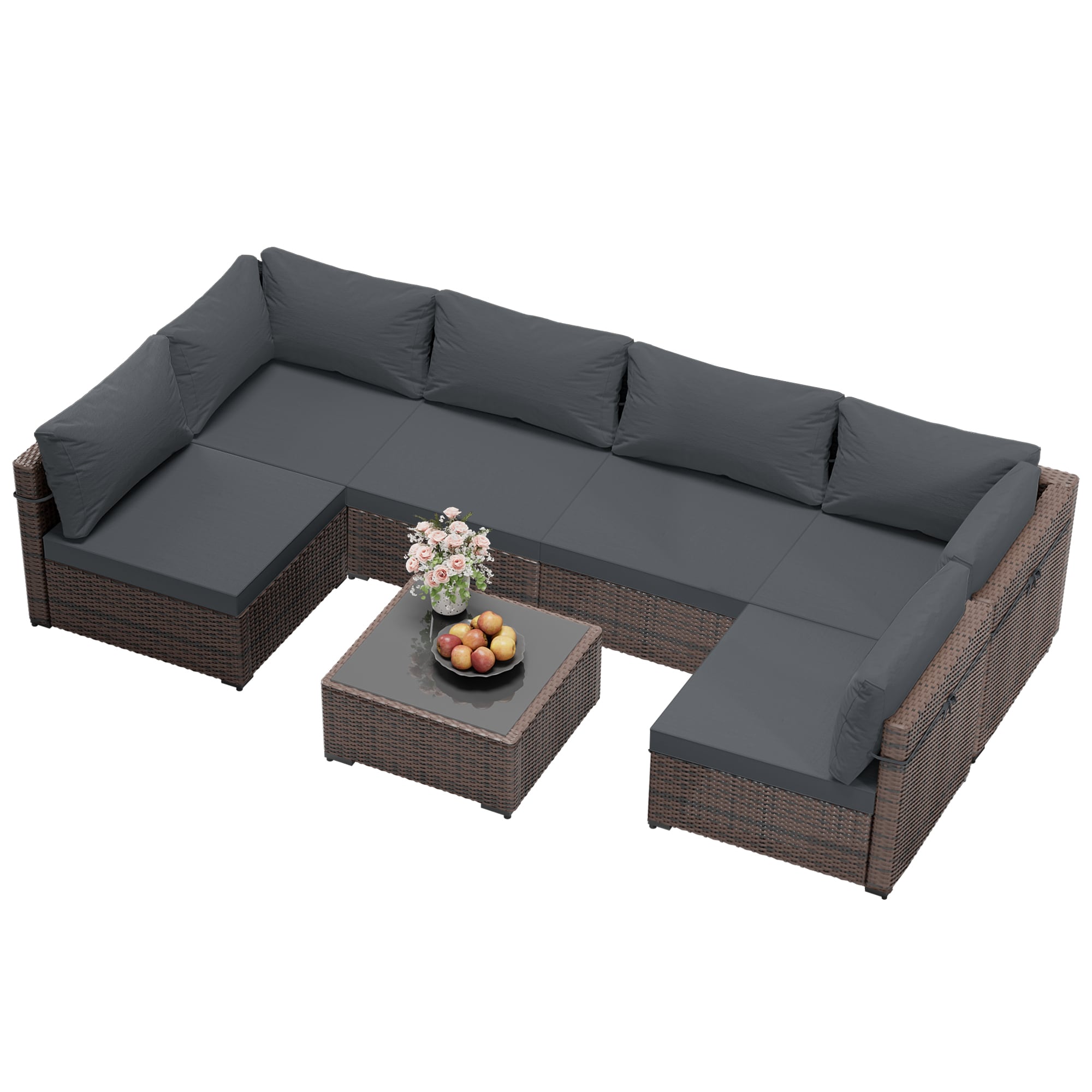 UPHA TBSF-ABC-DGRAY Patio-Conversation-Sets - View #2