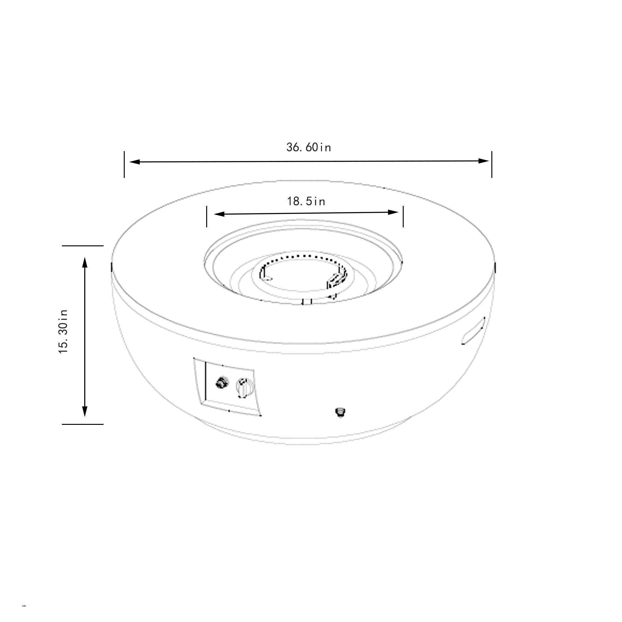 TATAHANCE XW85336PGFPT2P Outdoor-Gas-Firepits - View #2