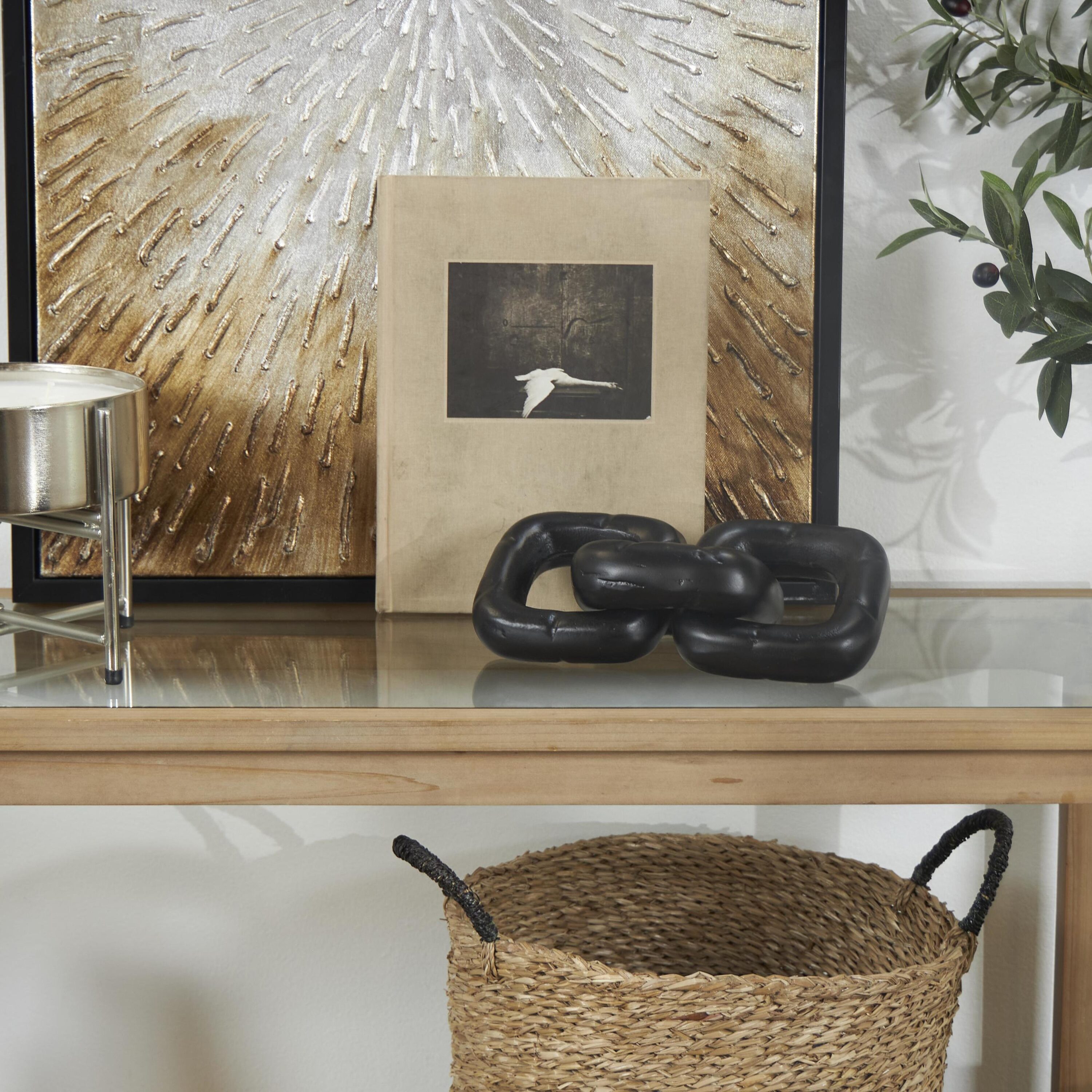 The Novogratz 31673 Black Aluminum Modern Sculpture