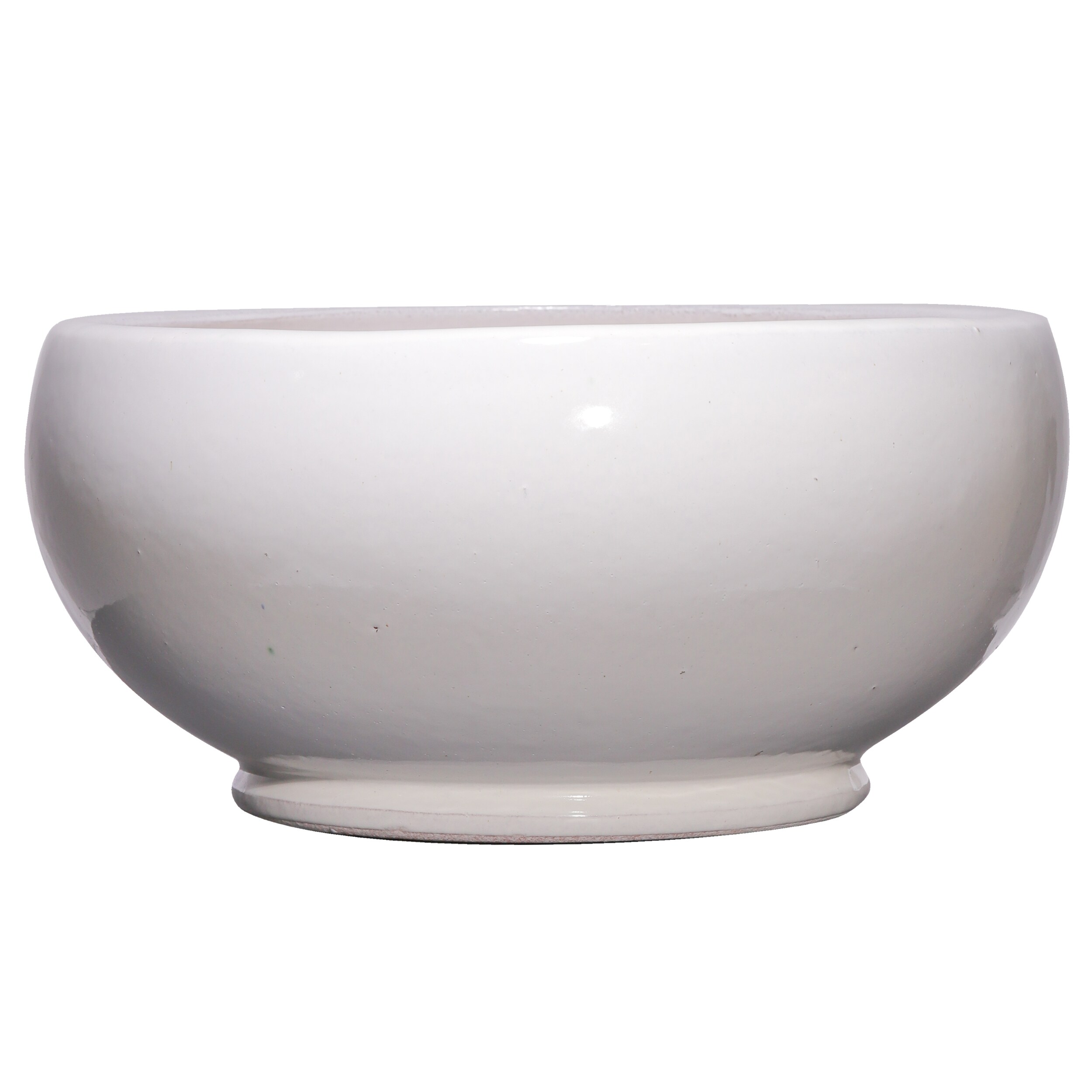 large ceramic low bowl planters