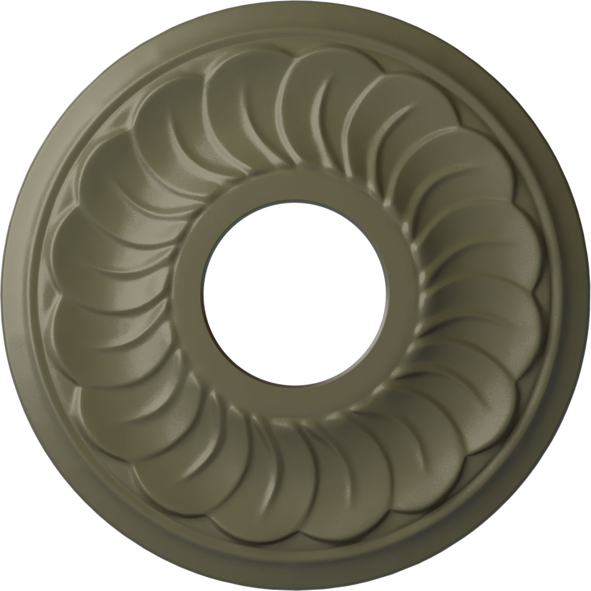 Ekena Millwork CM11BLSSF Blackthorn 11.75-in W x 11.75-in L Painted Spartan Stone Polyurethane Whole Ceiling Medallion