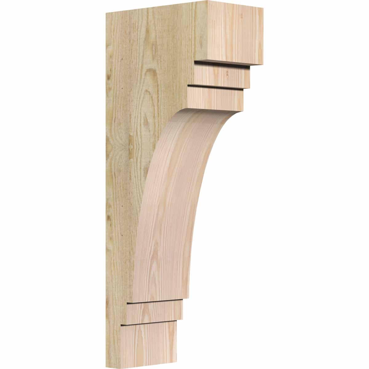 Ekena Millwork COR06X10X26PEC00RDF 6-in x 10-in x 26-in Pescadero Unfinished Douglas fir Wood Paintable/Stainable Corbel