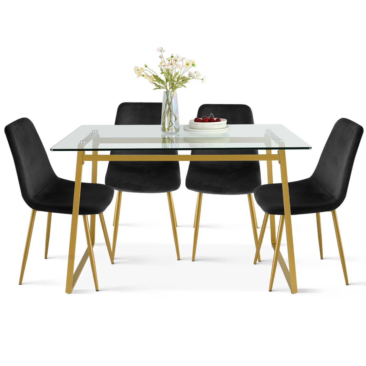 Maison Boucle MONA-BINGO-BLACK-4 Dining-Sets - View #3